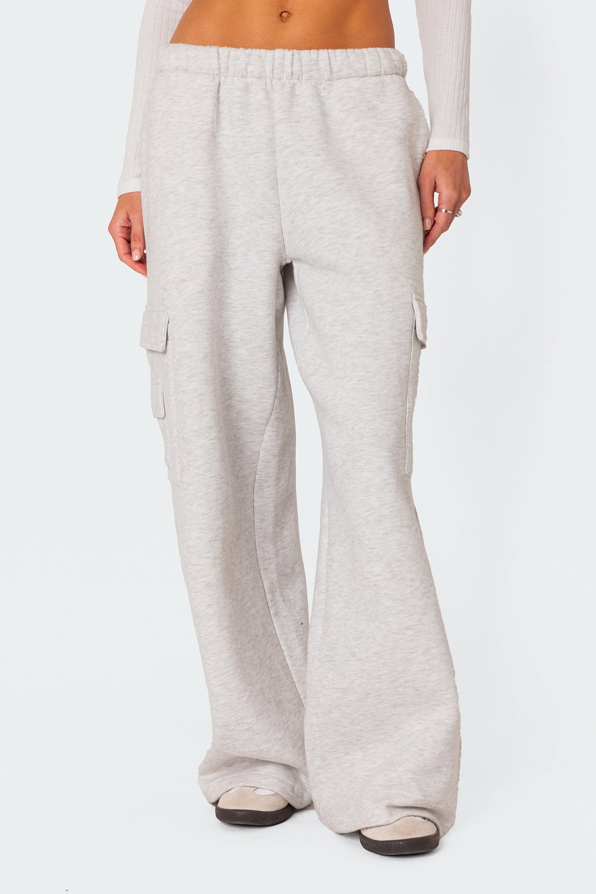 Wide Leg Cargo Sweatpants - Image 2