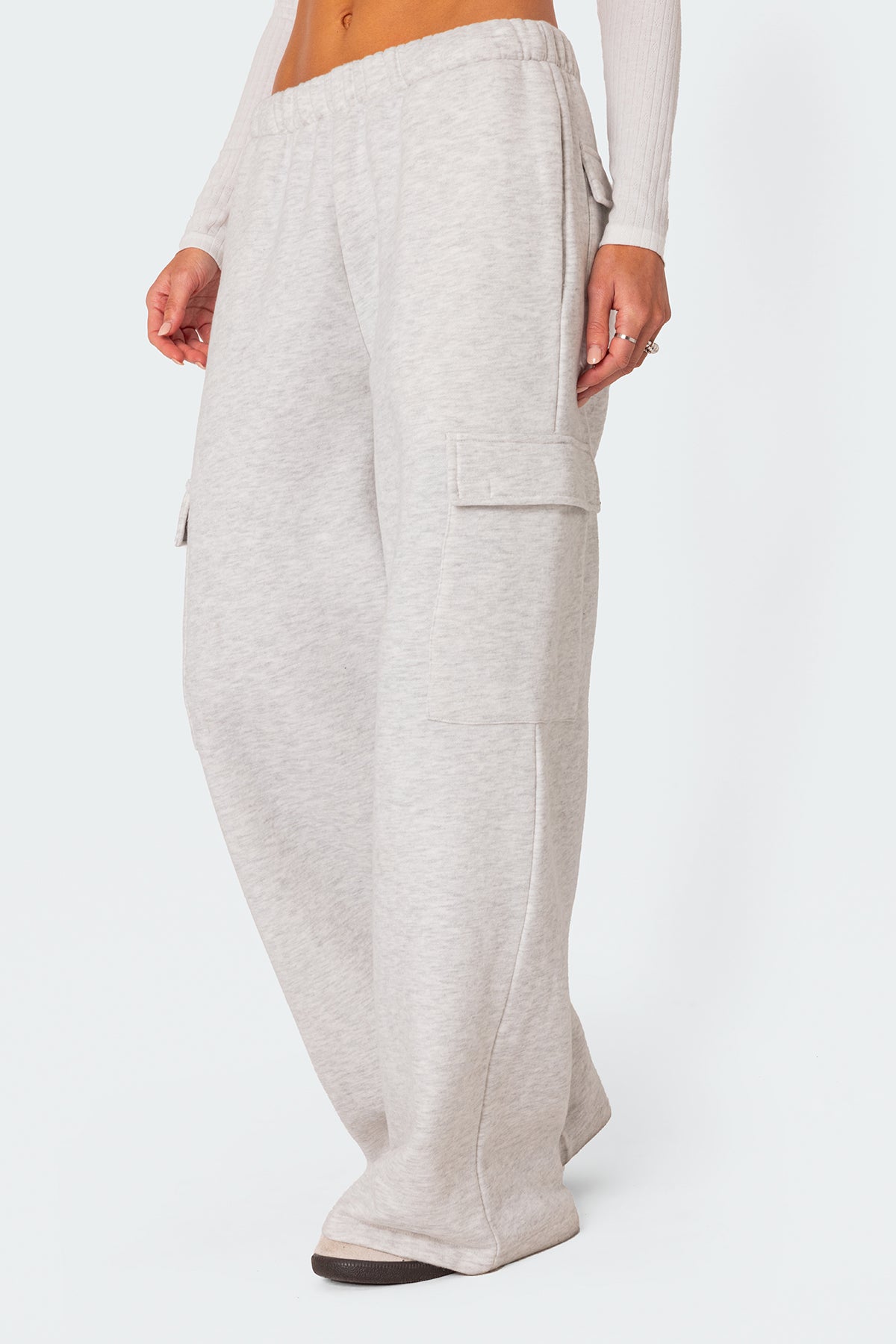 Wide Leg Cargo Sweatpants - Image 3