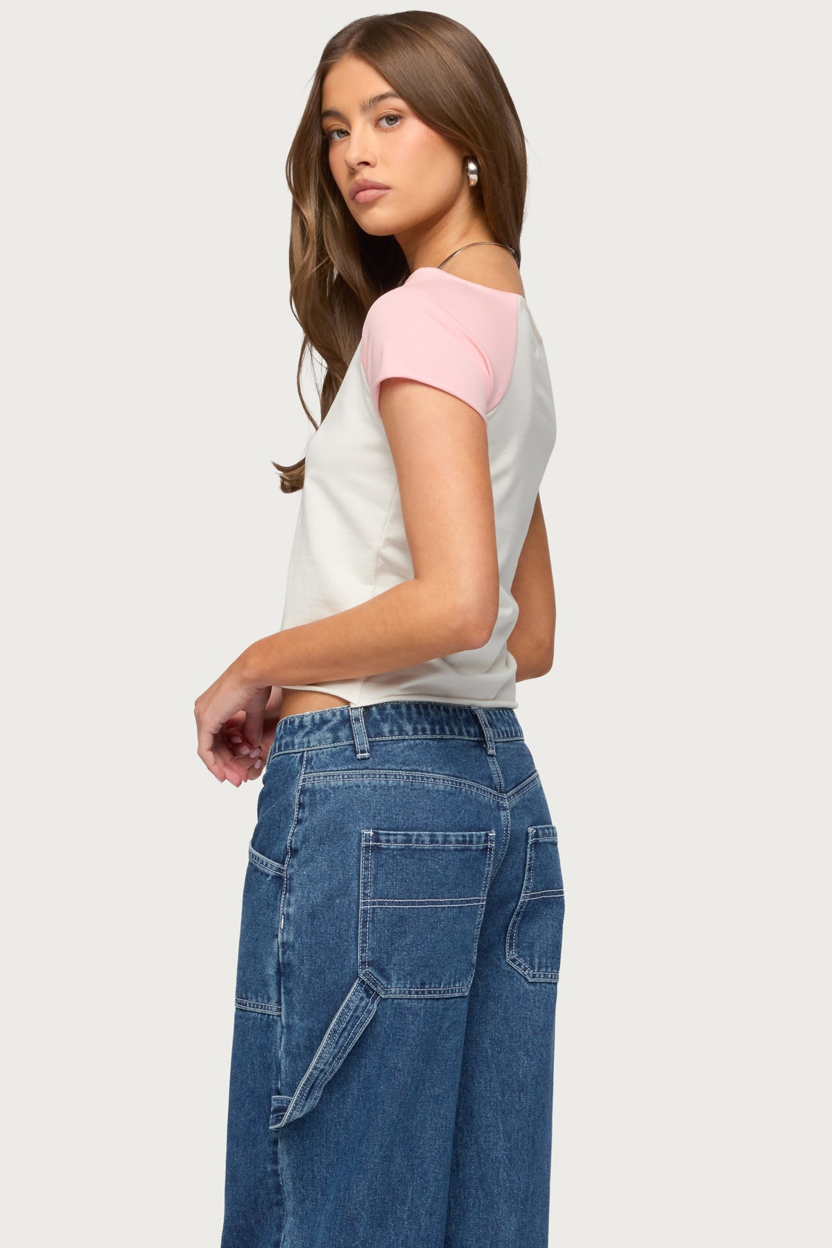 Liva Contrast Raglan T Shirt - Image 4