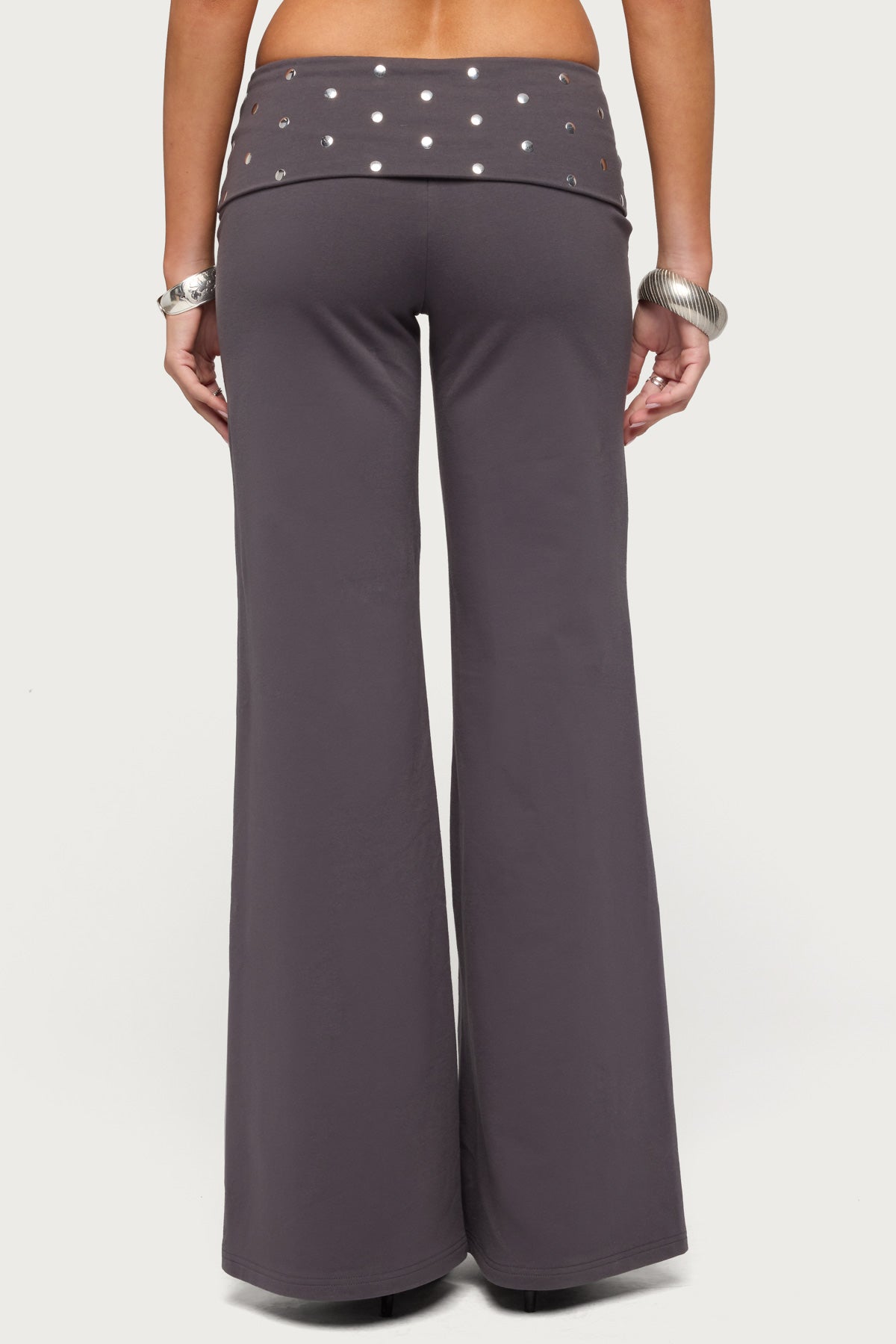 Breanna Studded Foldover Wide Leg Pants - Image 5
