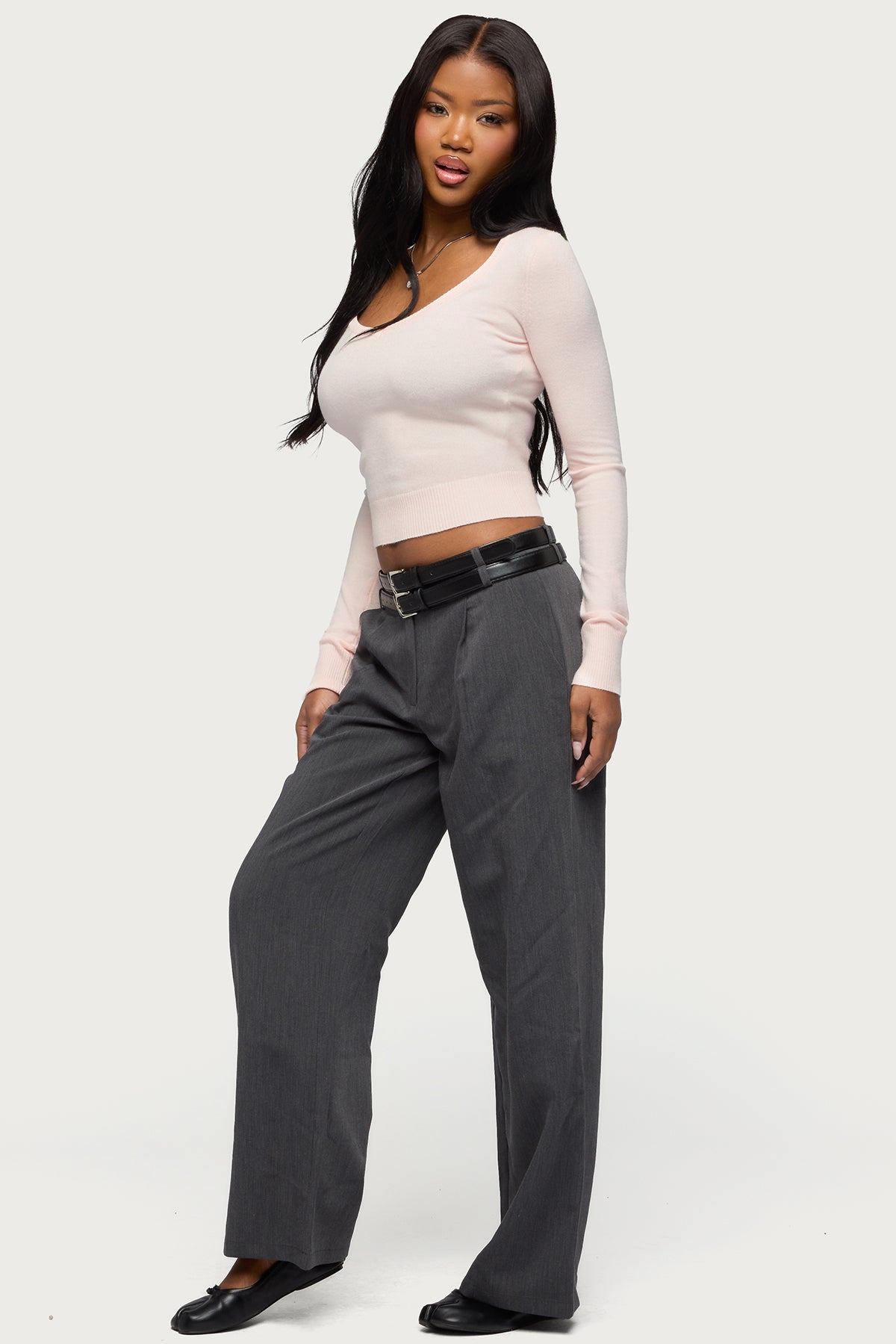 Mercedes Knitted V Neck Top - Image 4