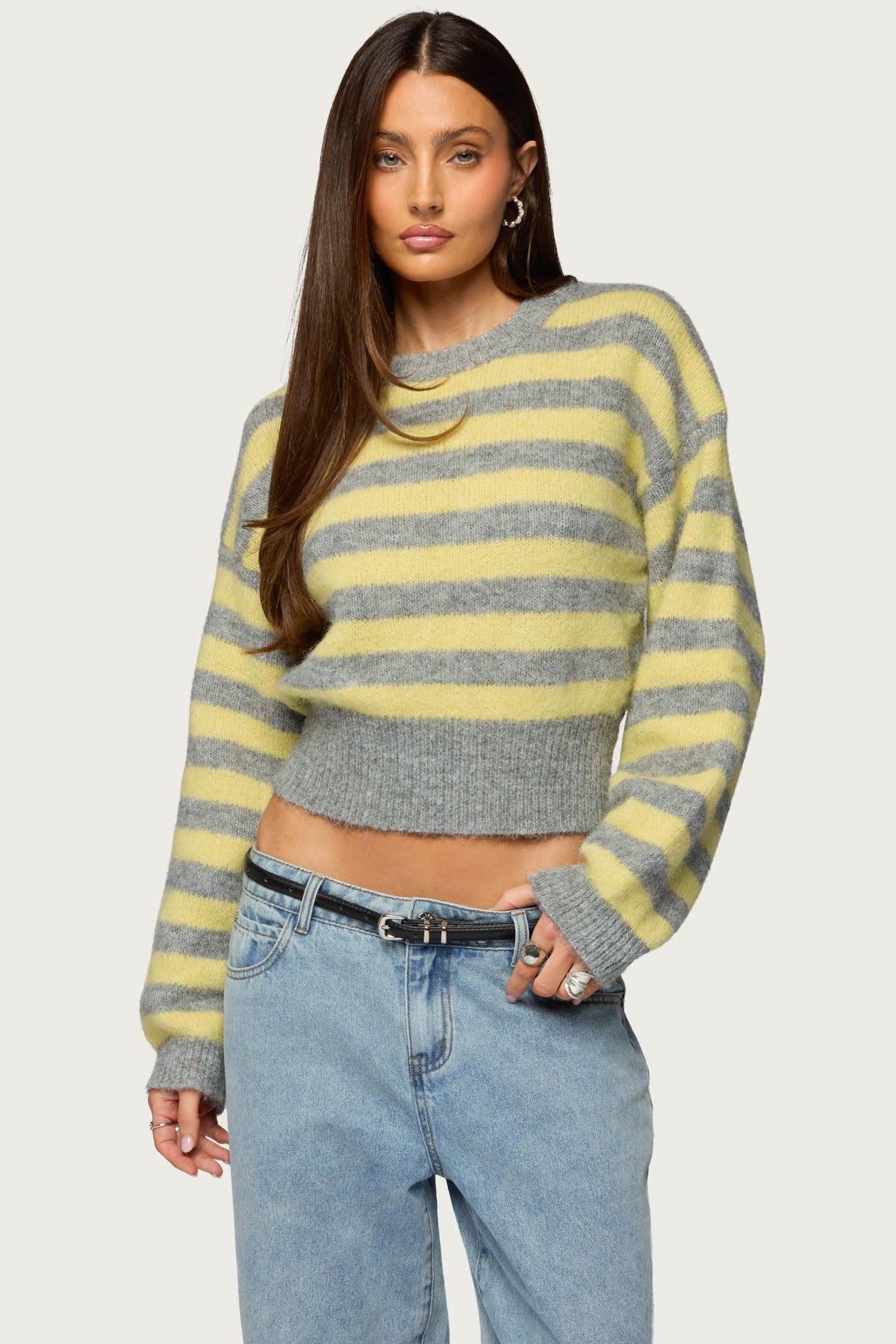 Penelope Fuzzy Striped Sweater - Image 2