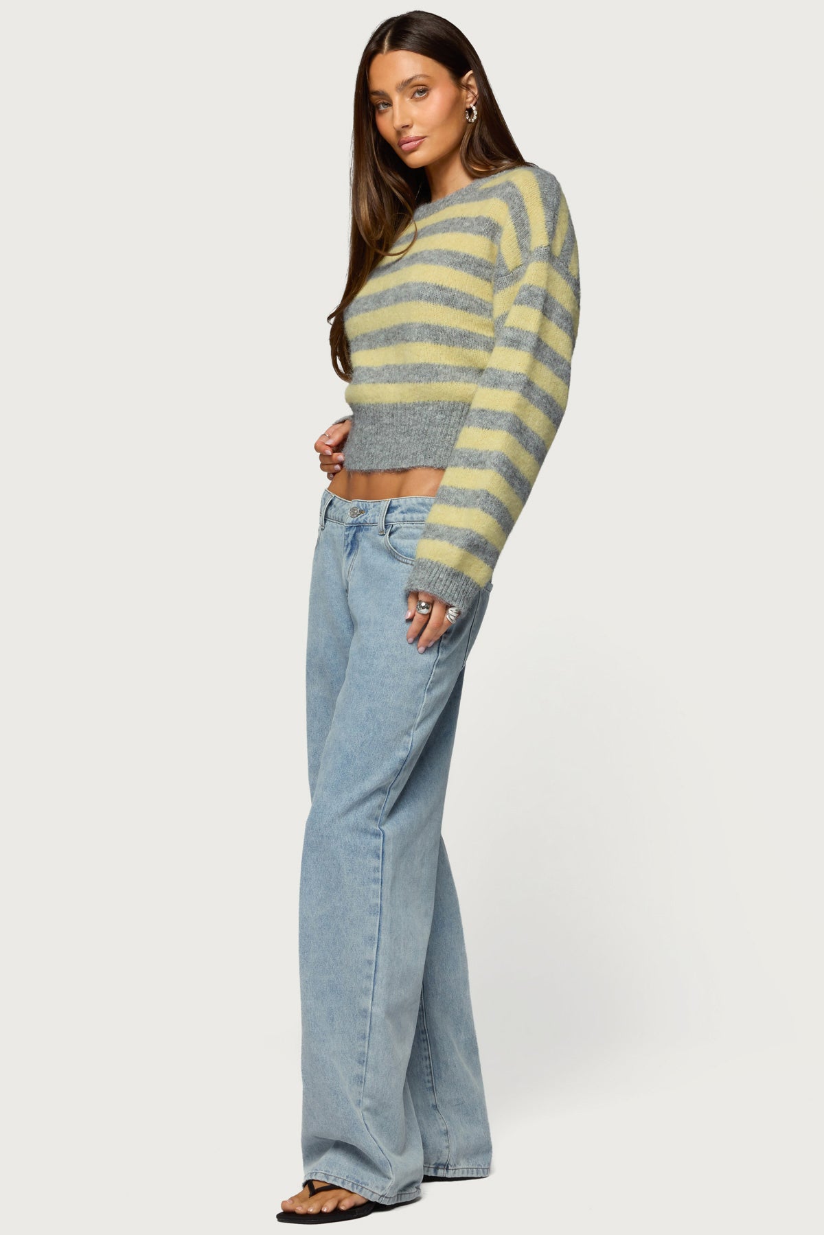 Dalina Washed Low Rise Baggy Jeans - Image 4