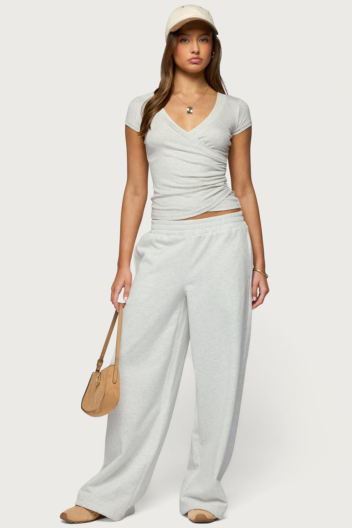 Iria V Neck Wrapped Top - Image 2