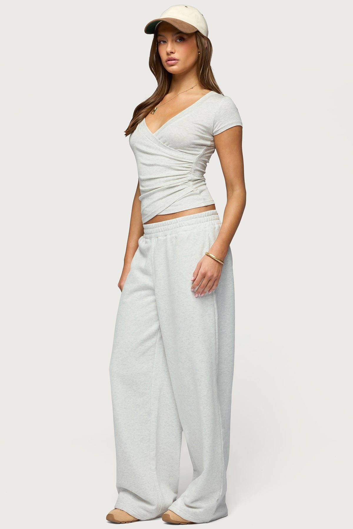 Iria V Neck Wrapped Top - Image 4