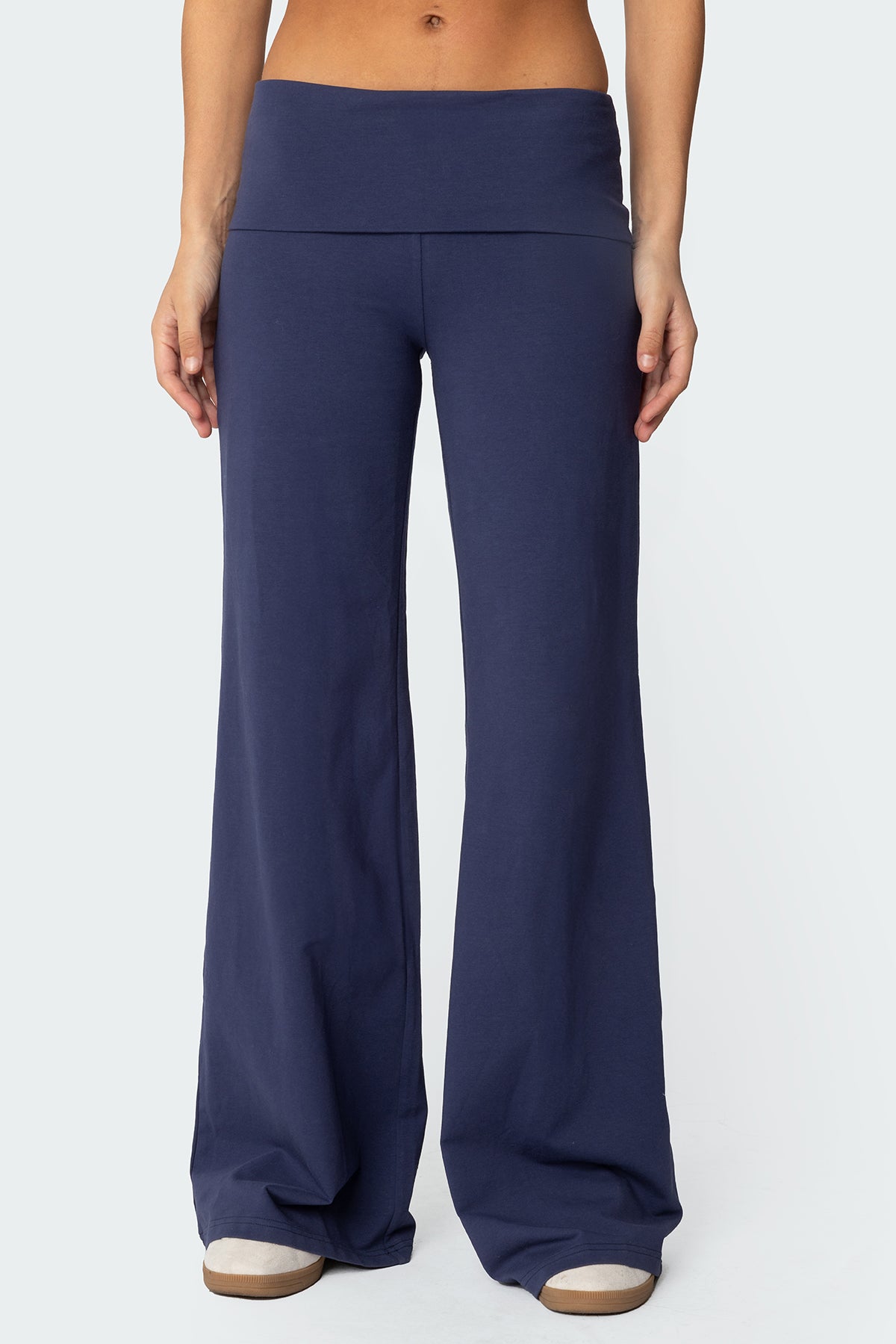 Wide Leg Foldover Pants - Image 2