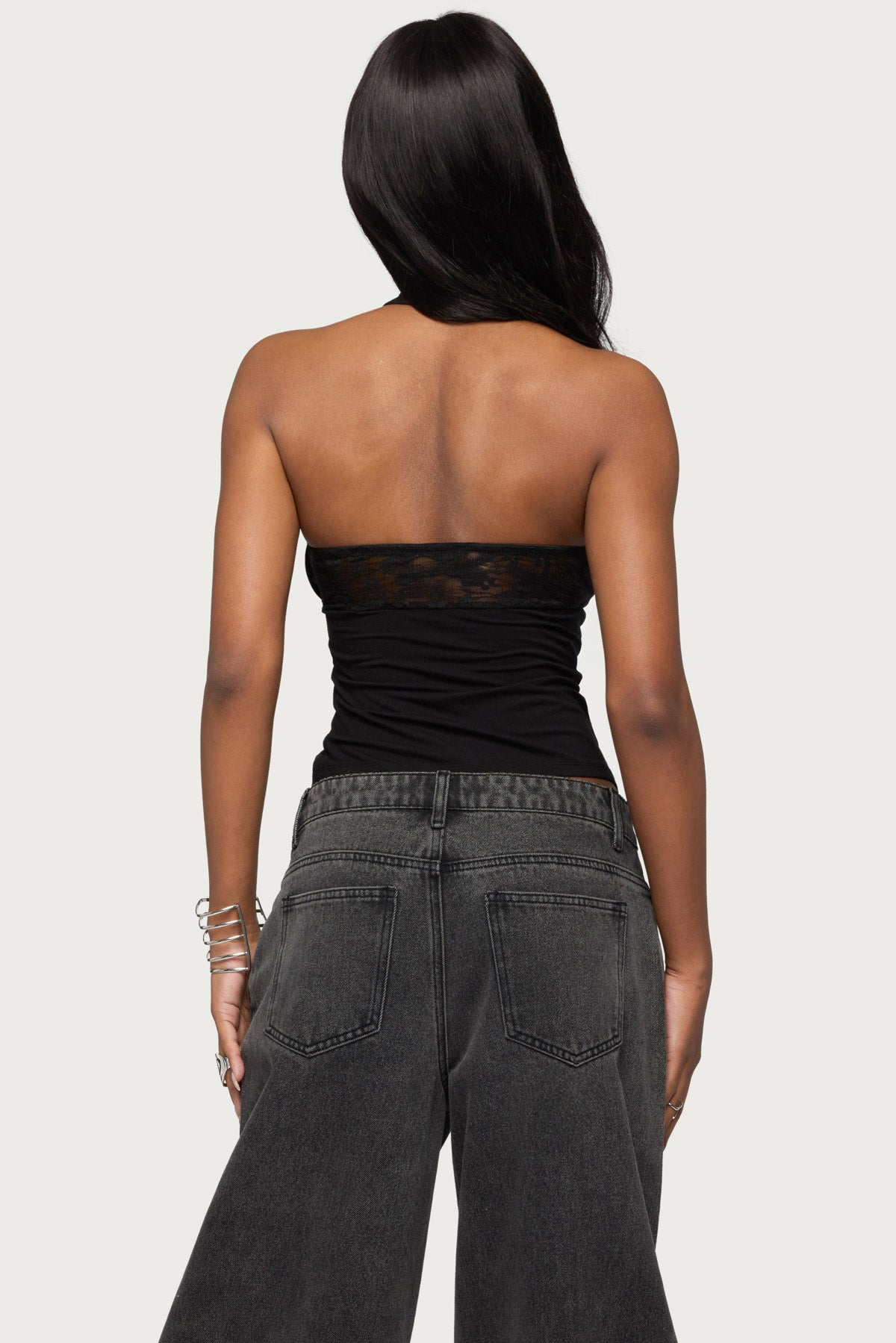 Lielle Lacey Layered Halter Top - Image 5