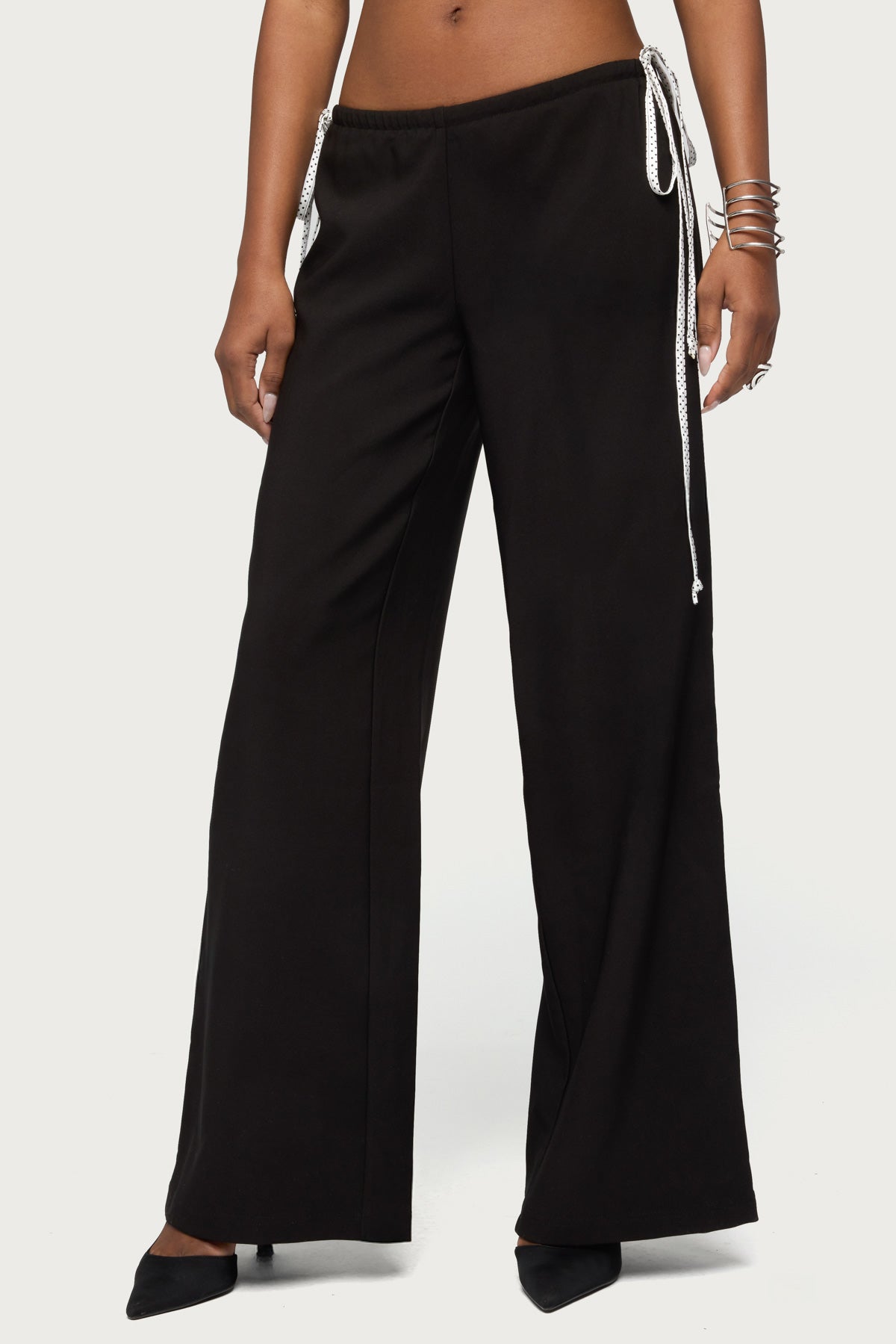 Mikah Dotted Ribbon Wide Leg Pants - Image 2