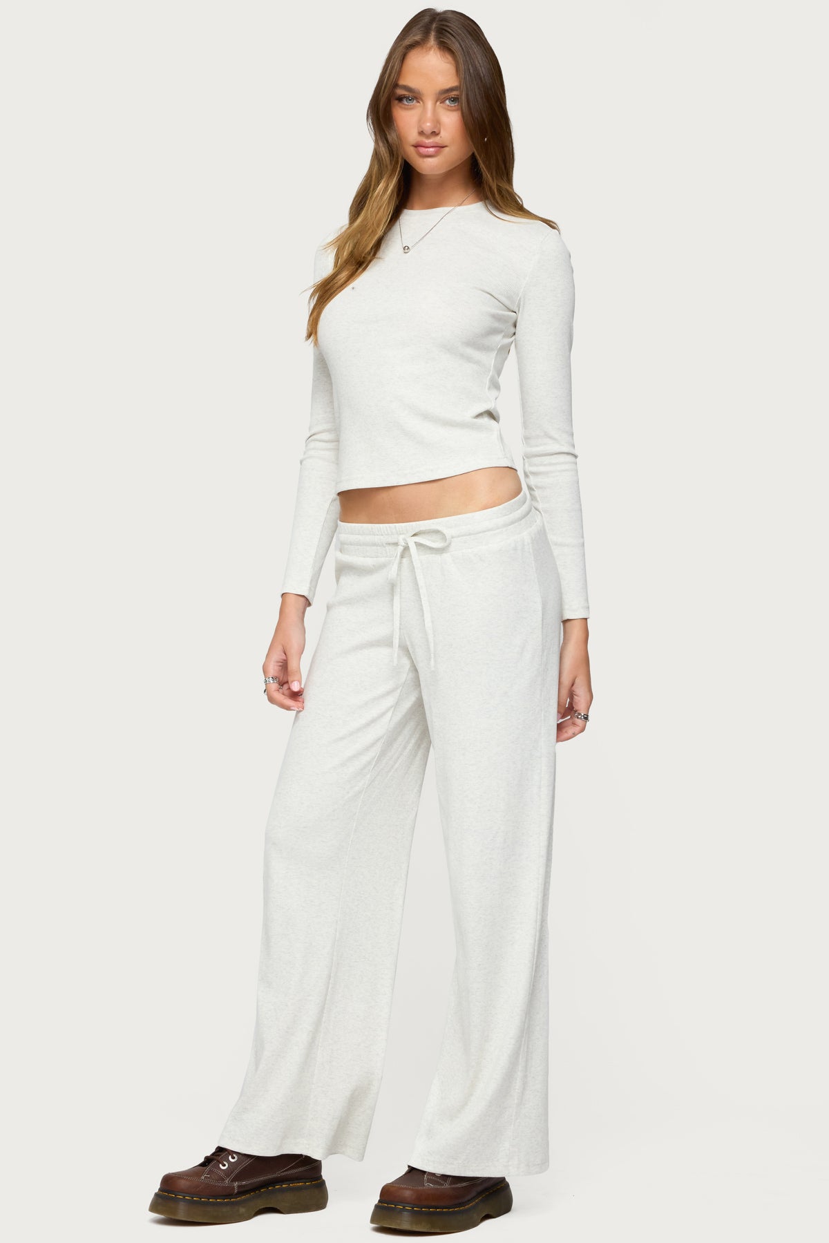 Cicilia Long Sleeve Ribbed T Shirt - Image 4