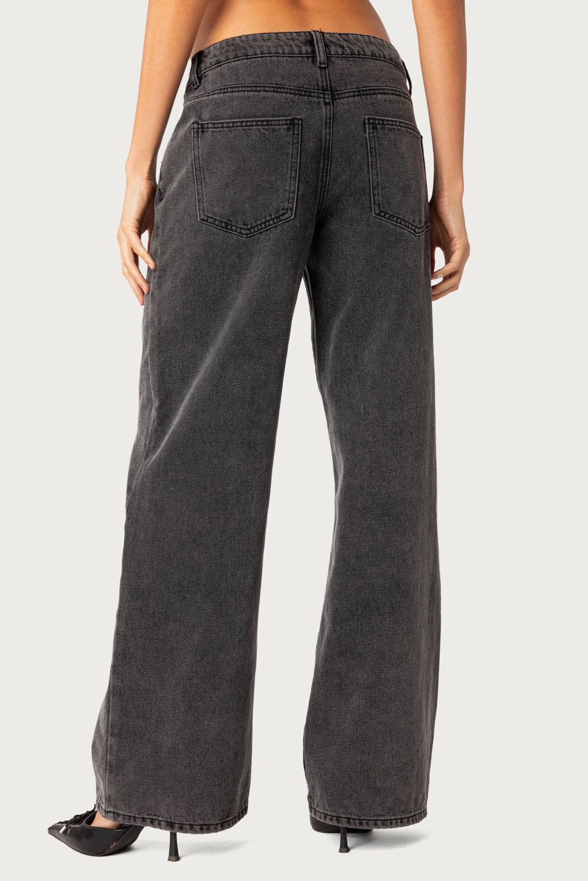Raelynn Washed Low Rise Baggy Jeans - Image 4