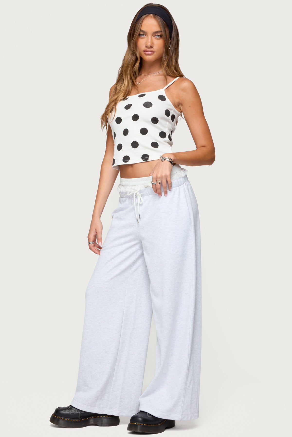 Tamia Peekaboo Ruffle Lace Sweatpants - Image 3