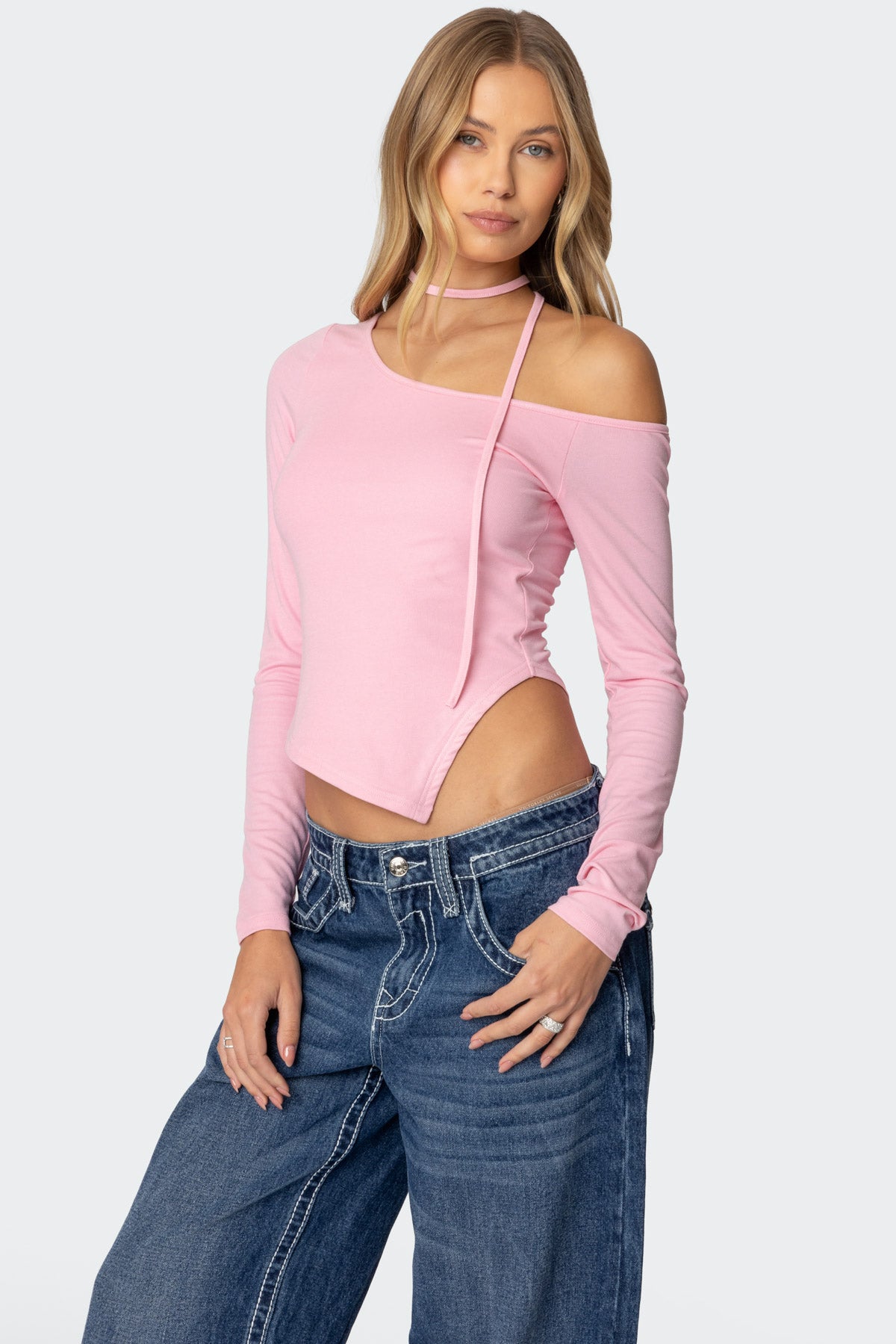 Asymmetric Two Piece Choker Top - Image 3