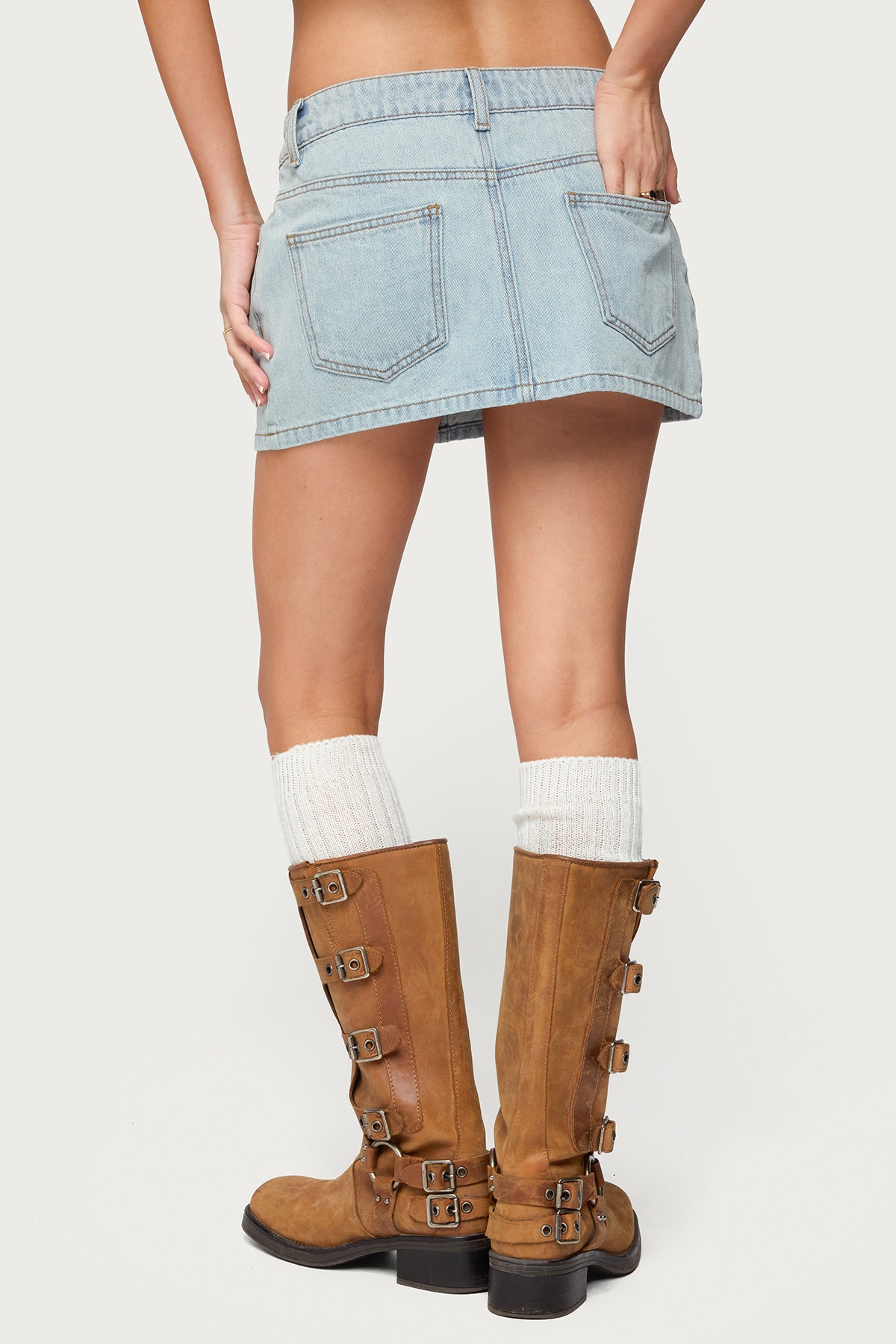 Petite Chiara Denim Micro Skirt - Image 4