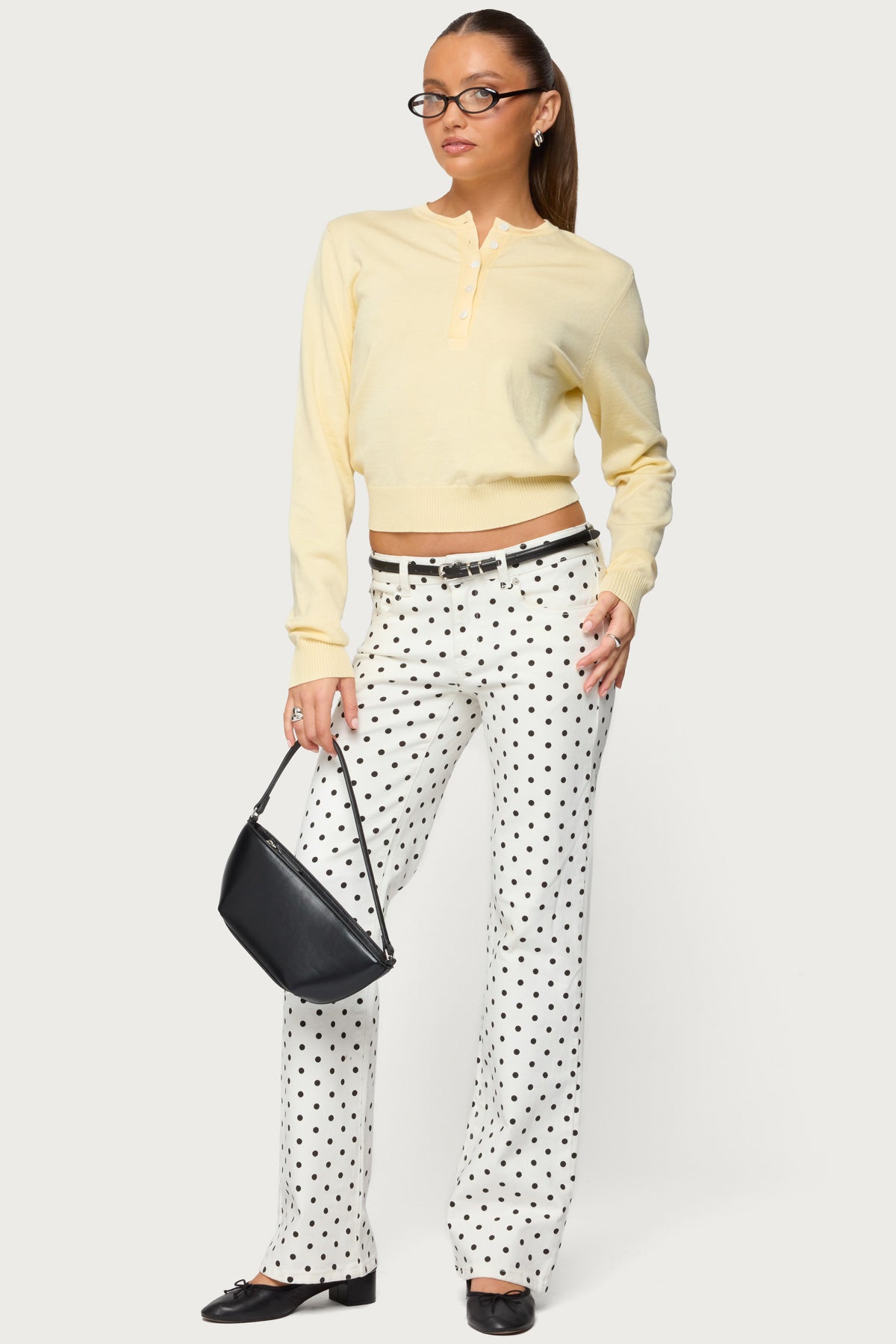 Yolana Henley Light Knit Sweater - Image 2