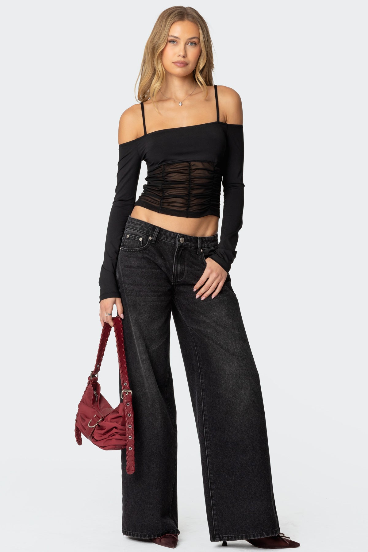 Vyxen Vintage Washed Low Rise Baggy Jeans - Image 5