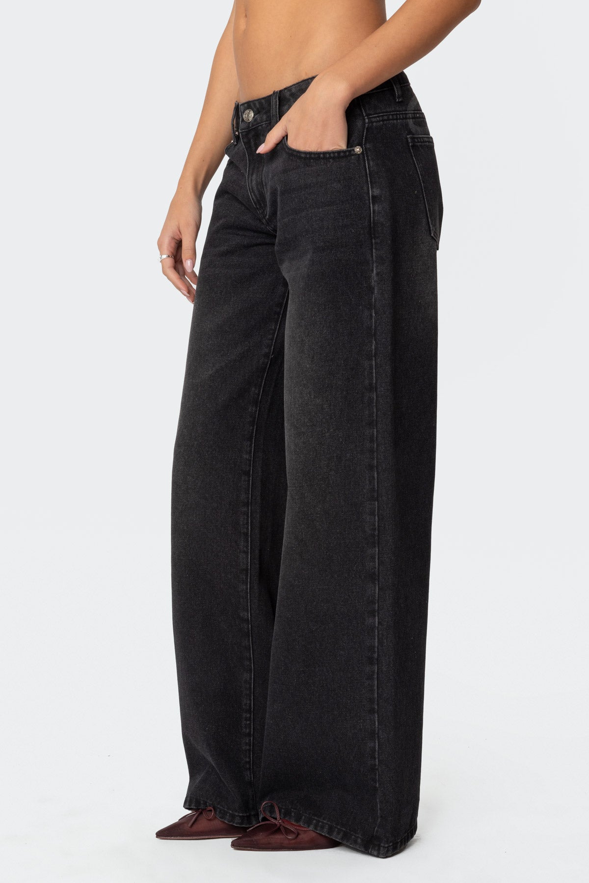 Vyxen Vintage Washed Low Rise Baggy Jeans - Image 3