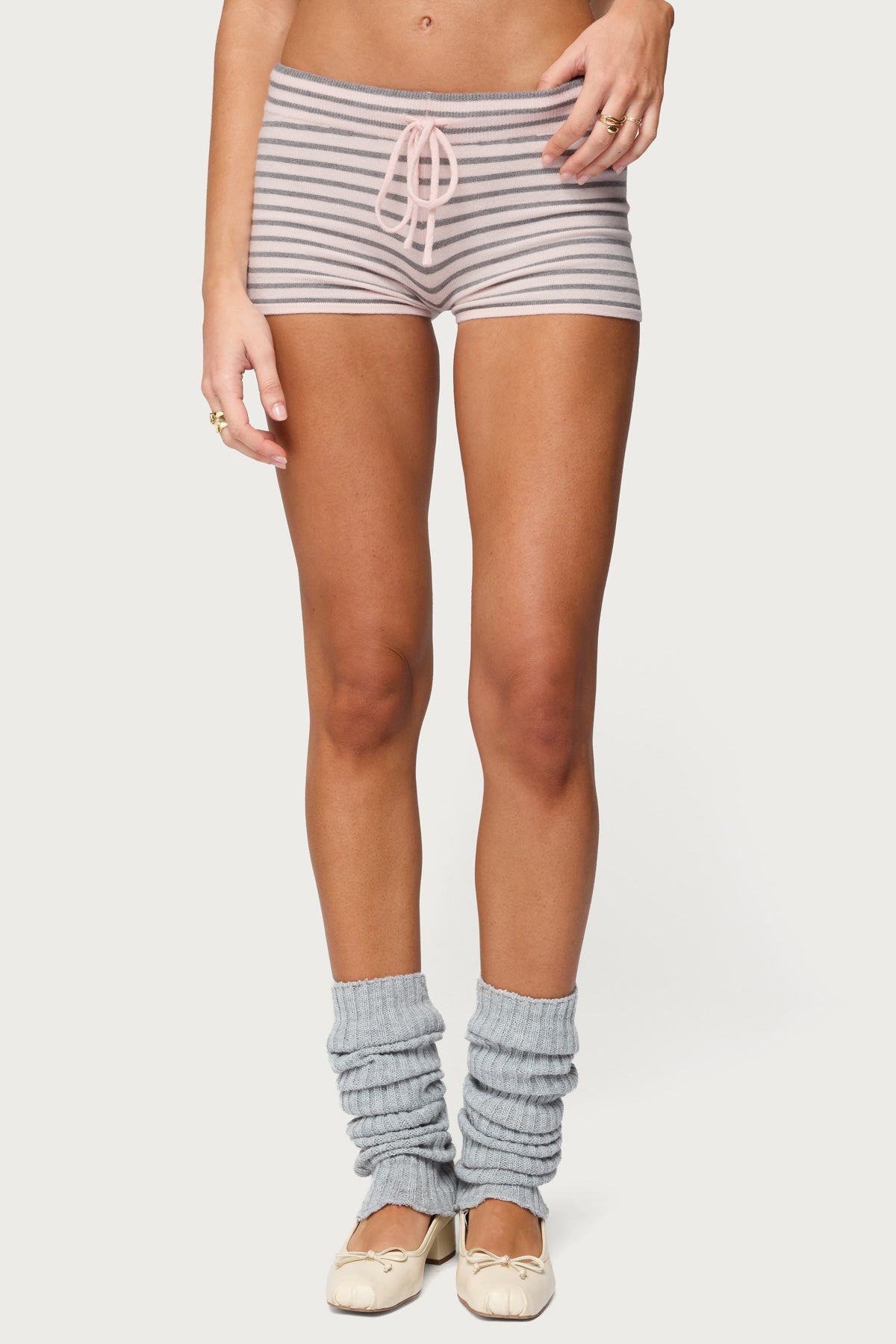 Lillian Striped Knit Shorts - Image 3