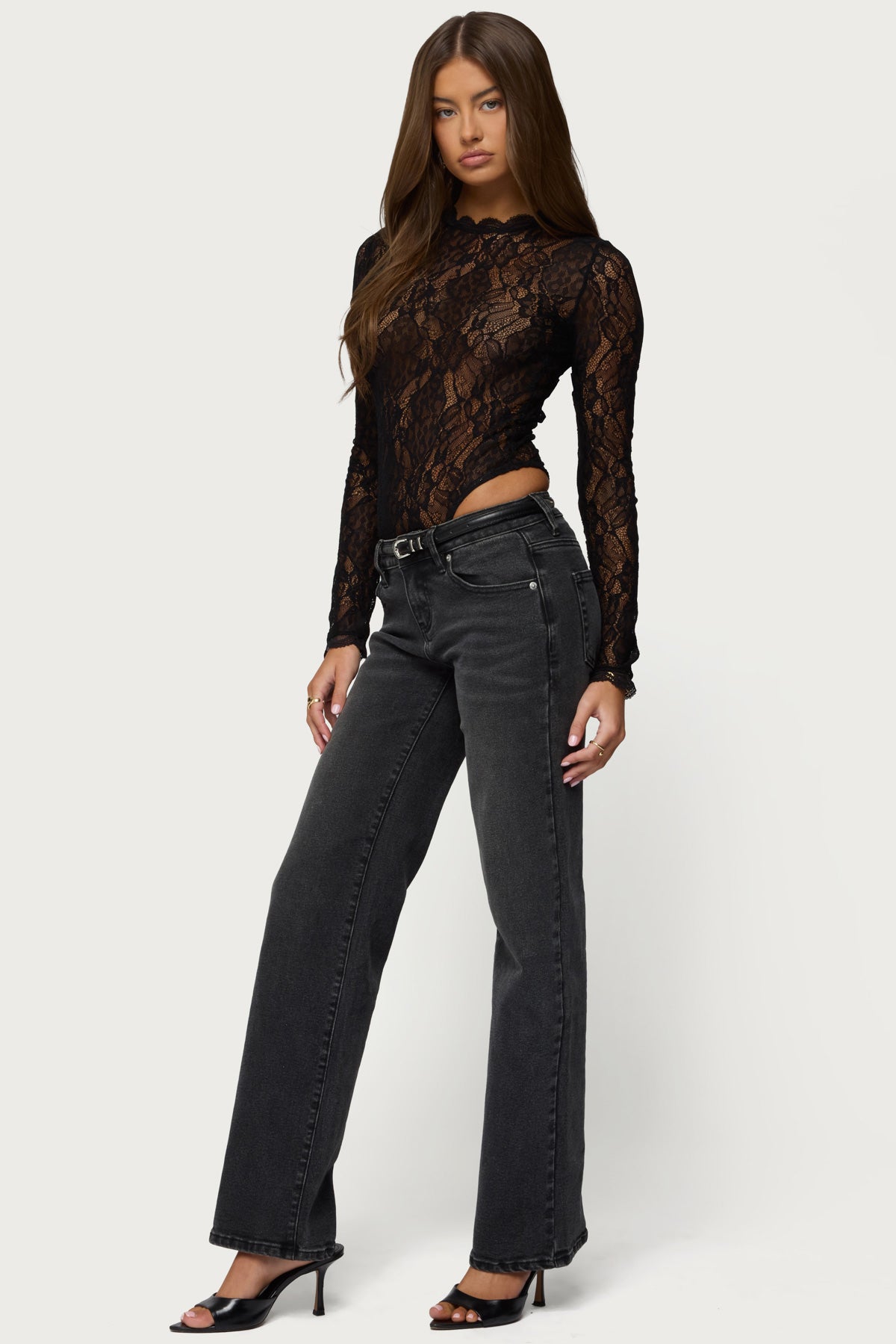 Rosalinda Sheer Lace Bodysuit - Image 4