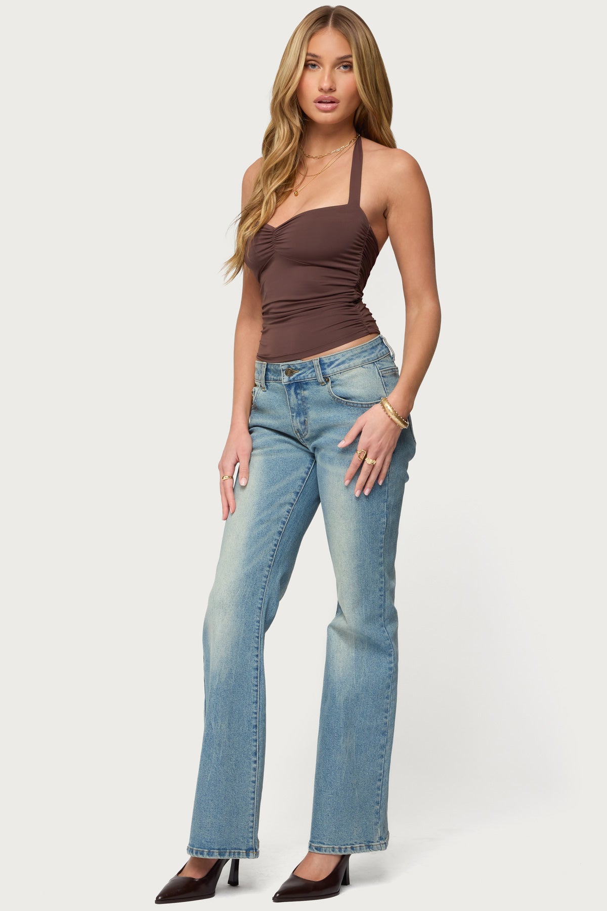 Anael Ruched Halter Top - Image 4