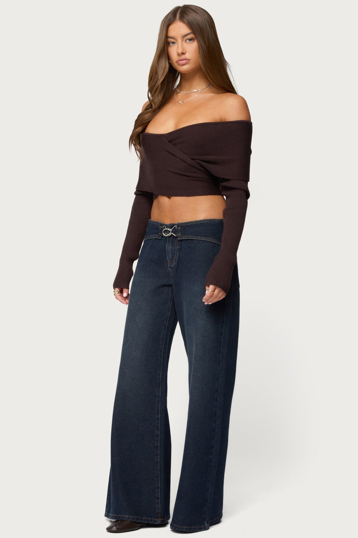 Paulina Off Shoulder Wrap Sweater - Image 4