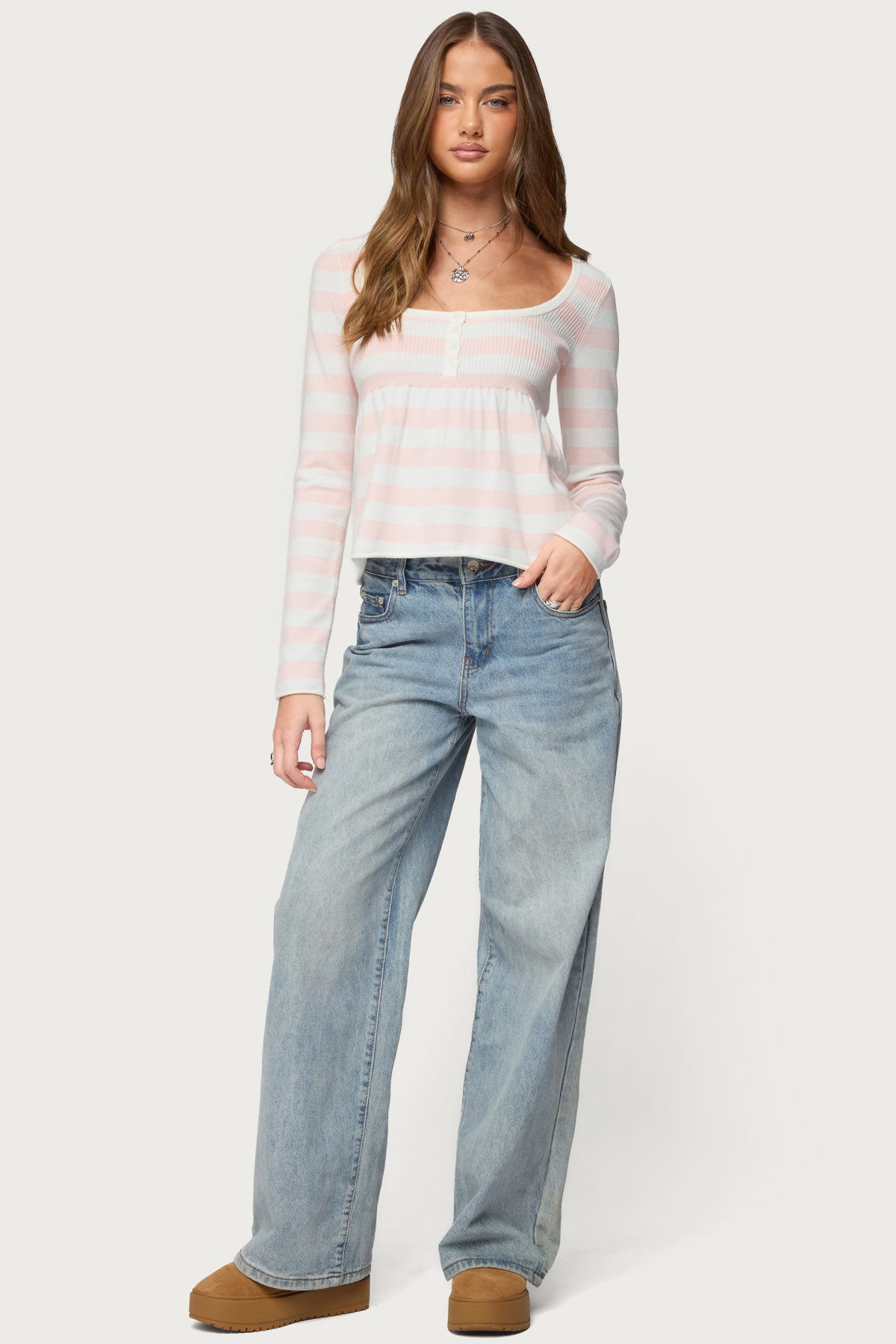 Lockie Striped Knit Babydoll Top - Image 5
