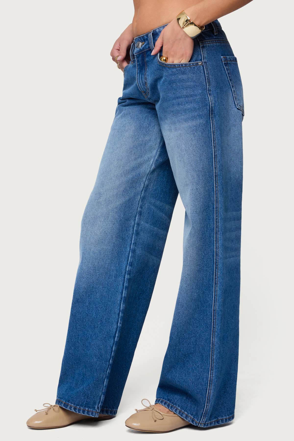 Lauryn Low Rise Baggy Jeans - Image 4