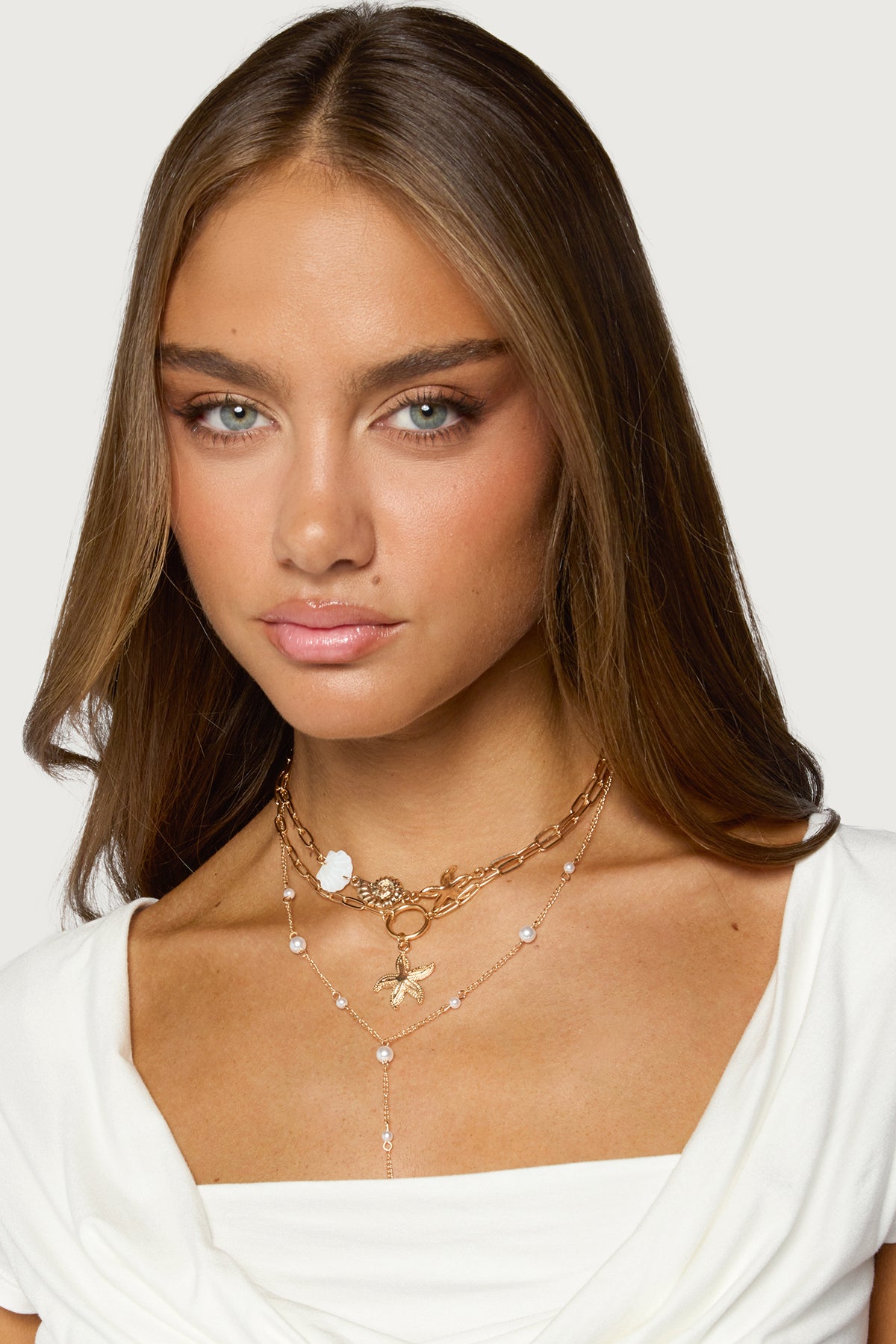 Pearly Coastal Necklace Set