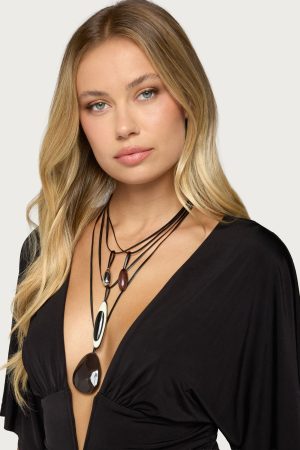 Tully Stone Cord Necklace Set