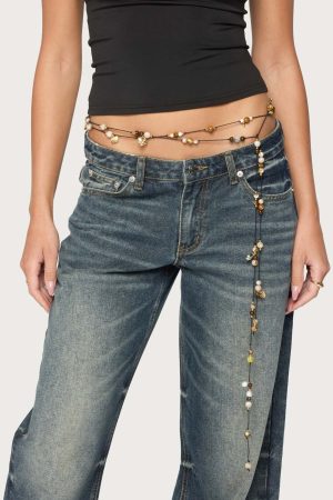 Mixed Bead Cord Belt