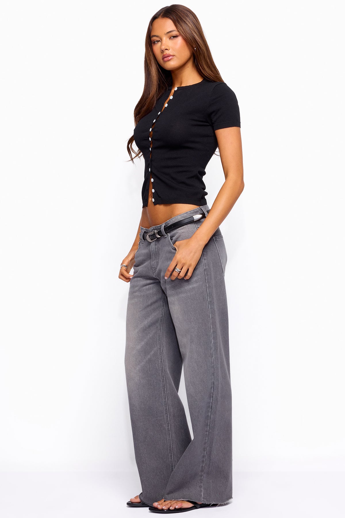 Raelynn Washed Low Rise Baggy Jeans - Image 3