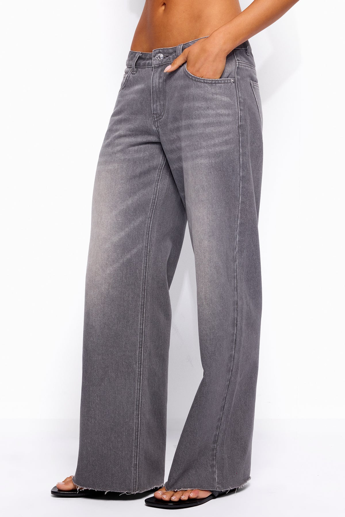 Raelynn Washed Low Rise Baggy Jeans - Image 4
