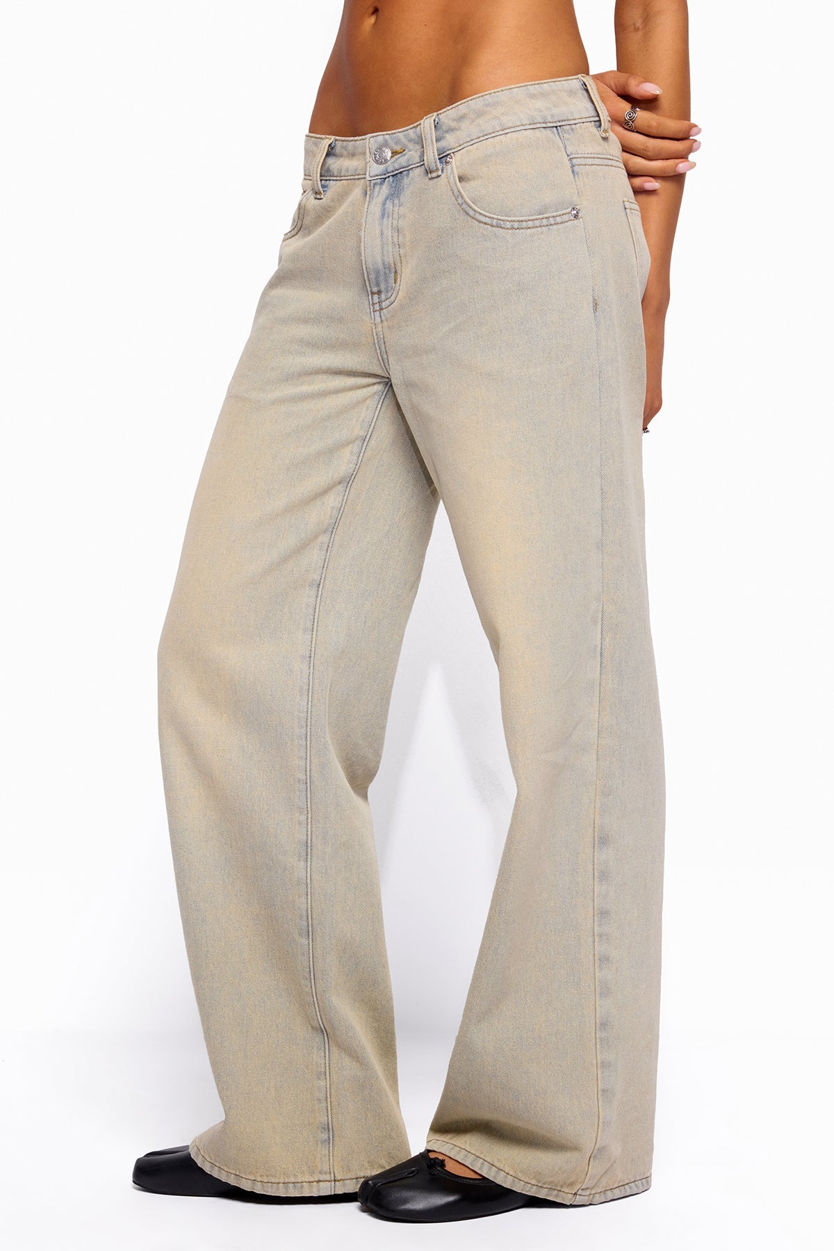 Raelynn Washed Low Rise Baggy Jeans - Image 4