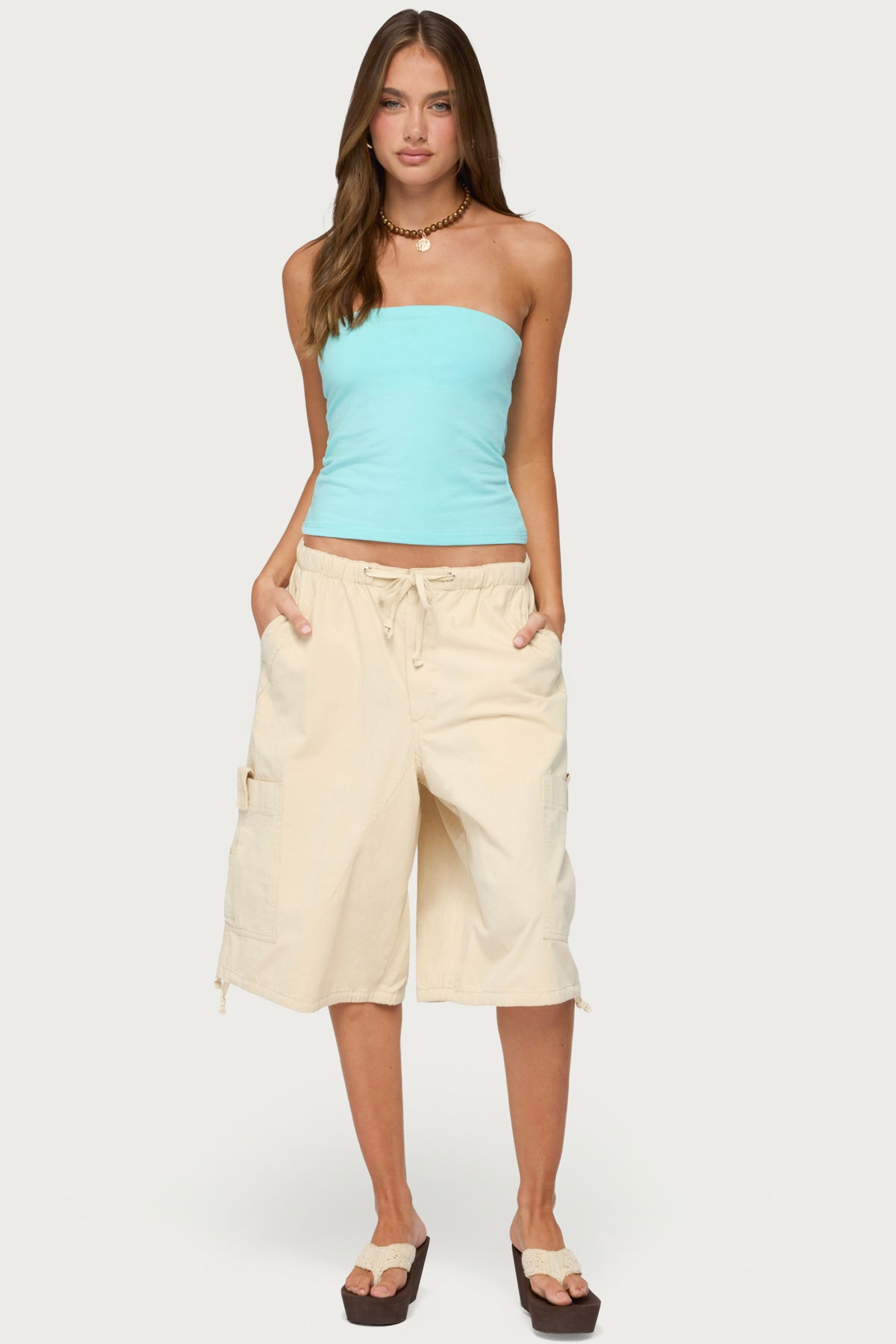 Azul Oversized Cargo Bermuda Shorts - Image 5