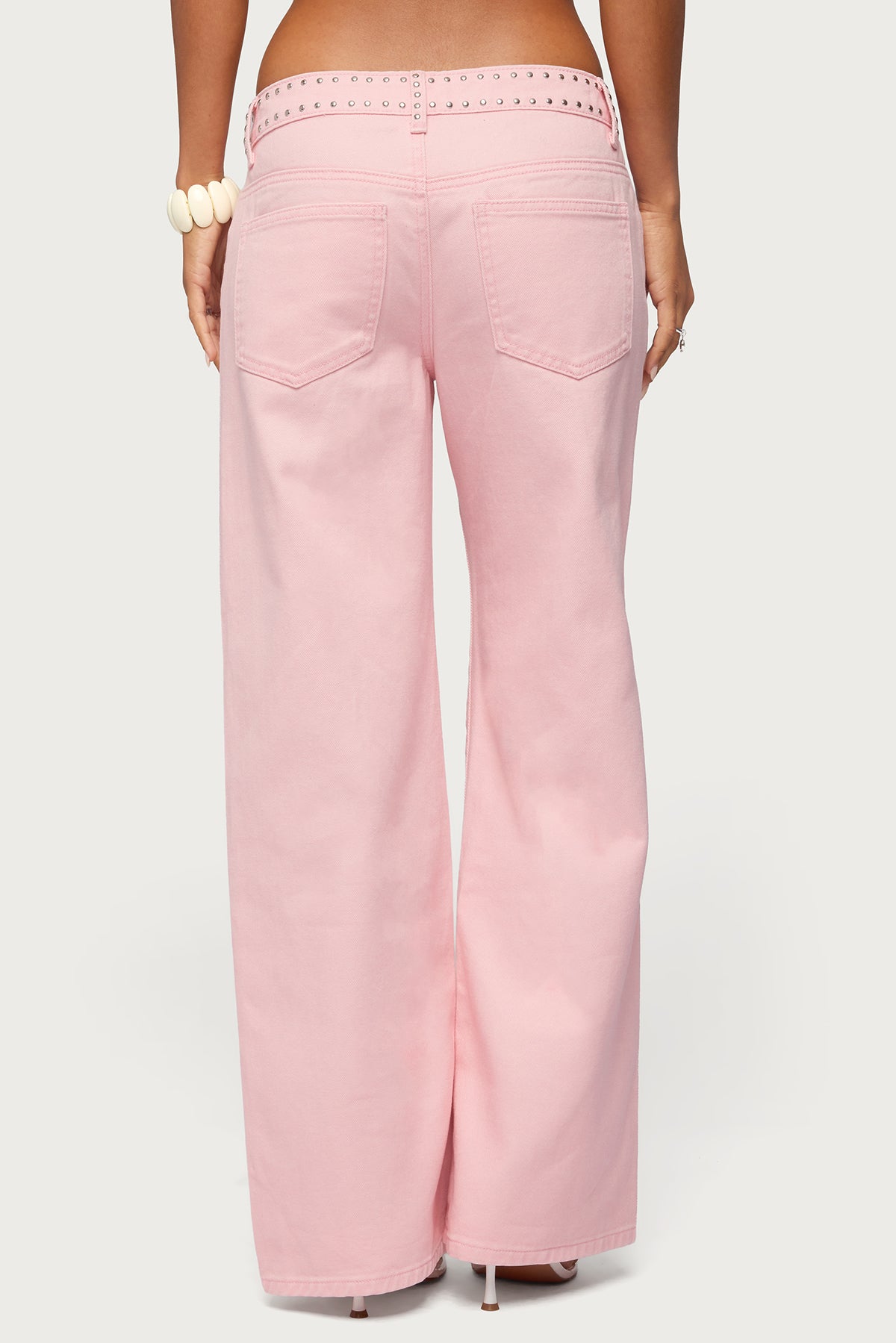 Quincy Studded Low Rise Baggy Jeans - Image 5