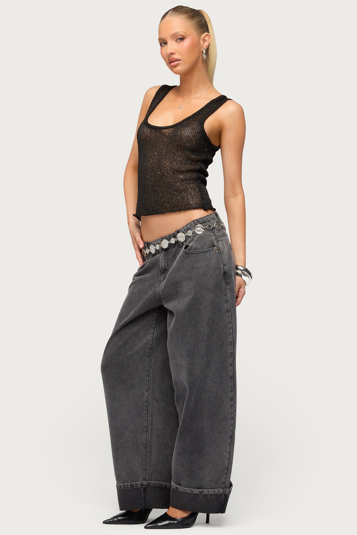 Eleora Sequin Knit Tank Top - Image 4