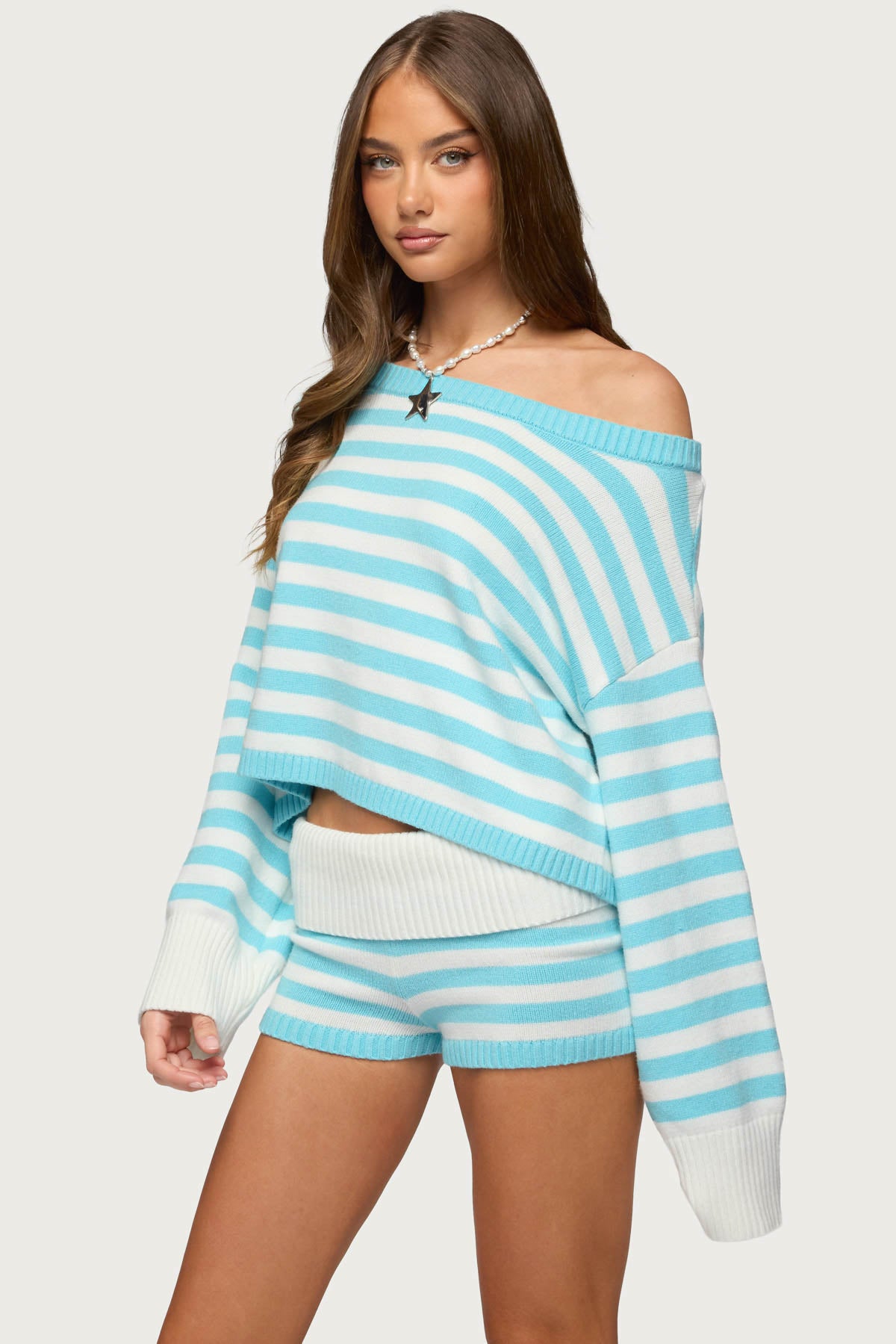 Saphi Striped Oversized Knit Sweater - Image 3