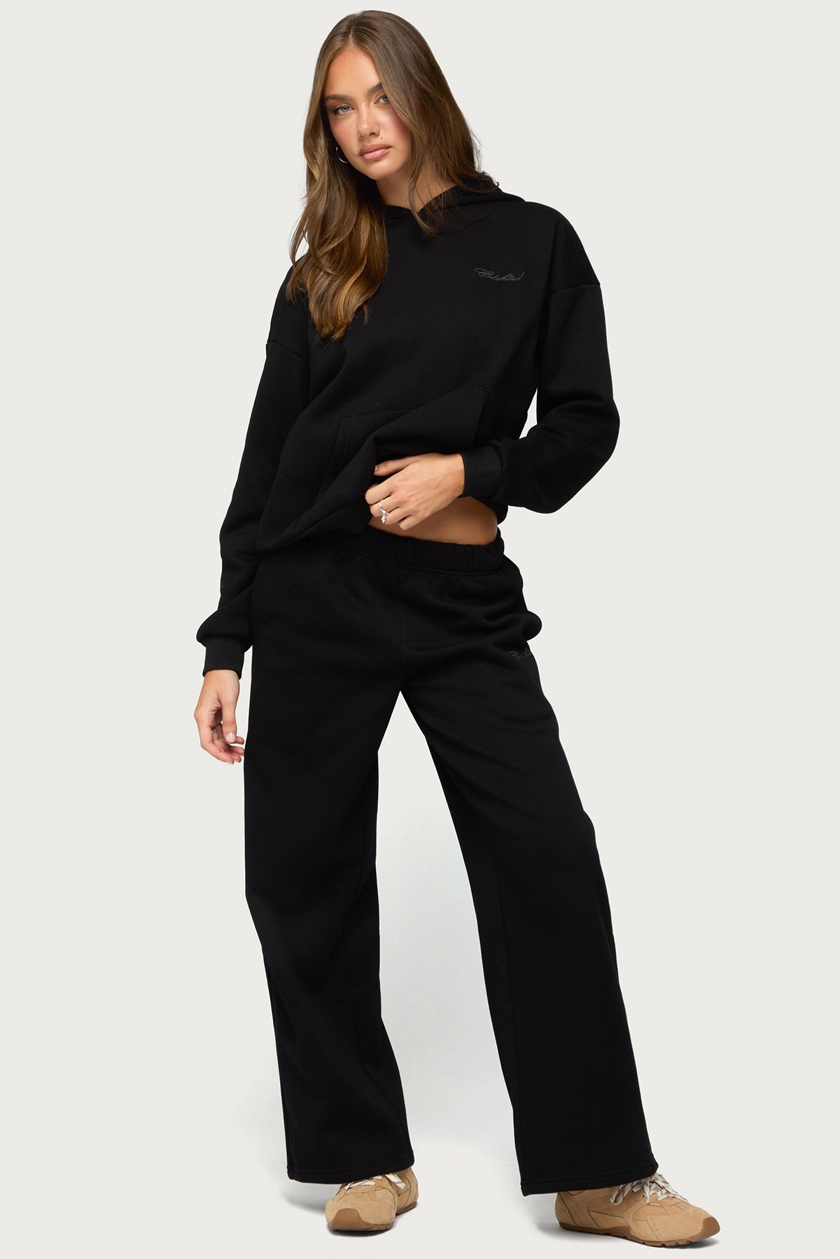 Basic Girl Wide Leg Edikted Sweatpants - Image 6