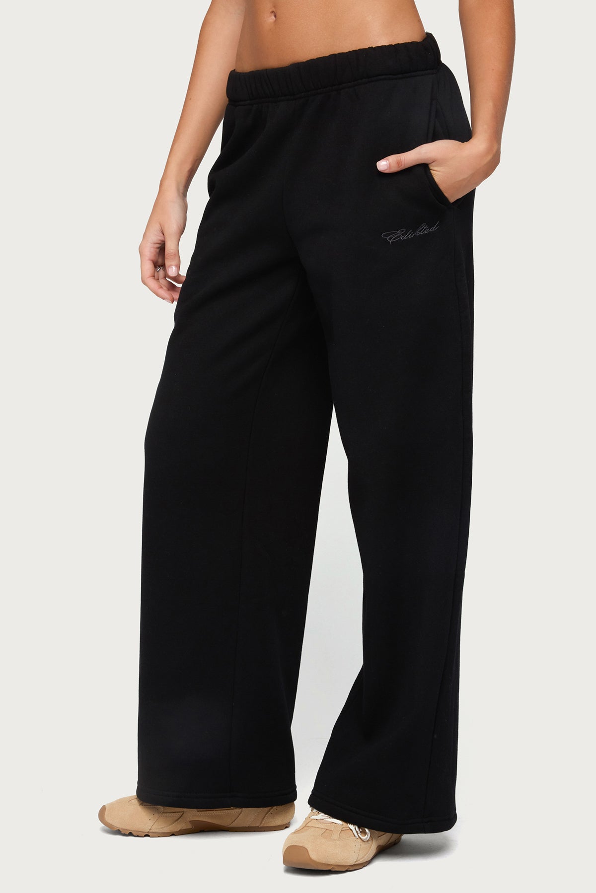 Basic Girl Wide Leg Edikted Sweatpants - Image 4