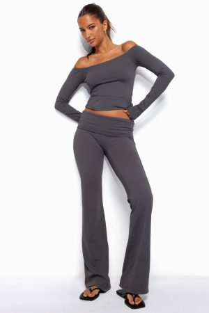 Oriane Foldover Flared Leggings