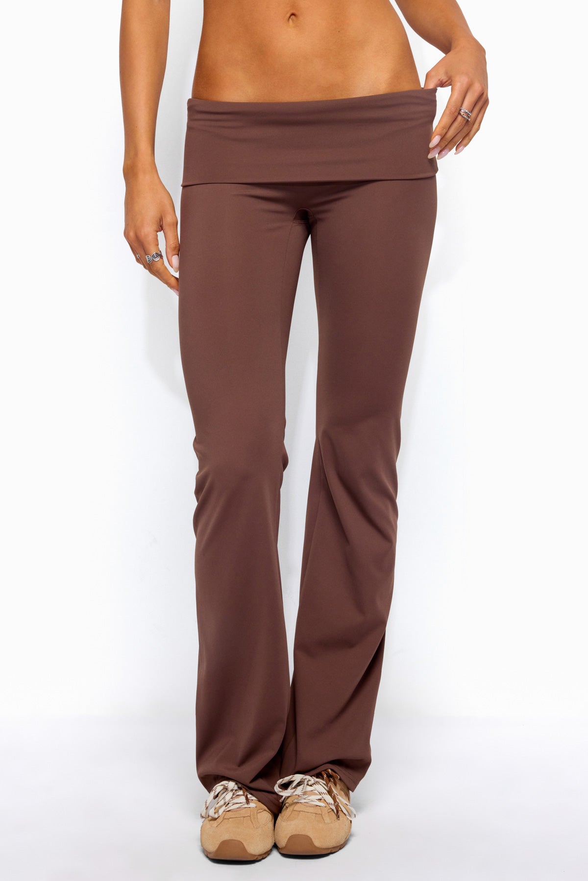 Oriane Foldover Flared Leggings - Image 3