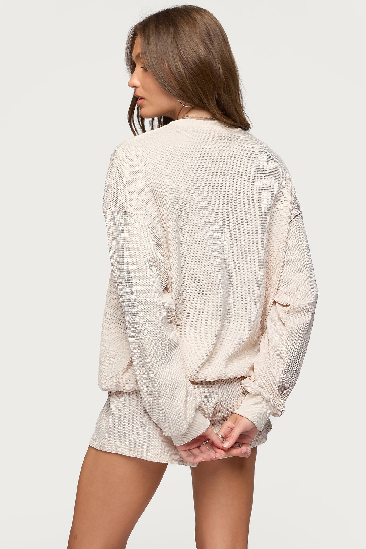 Baila Waffle Henley Top - Image 5