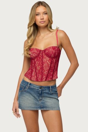 Saffire Detachable Straps Lace Corset
