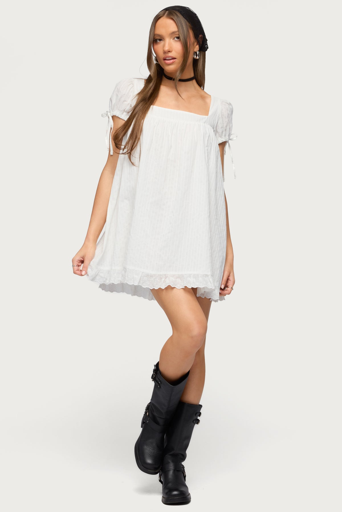 Sepid Striped Cotton Mini Dress - Image 2