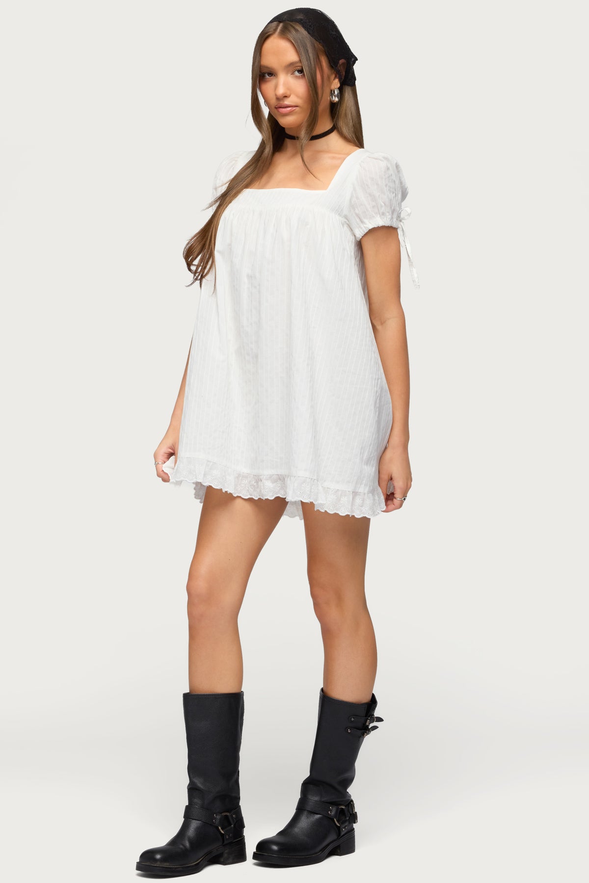 Sepid Striped Cotton Mini Dress - Image 3