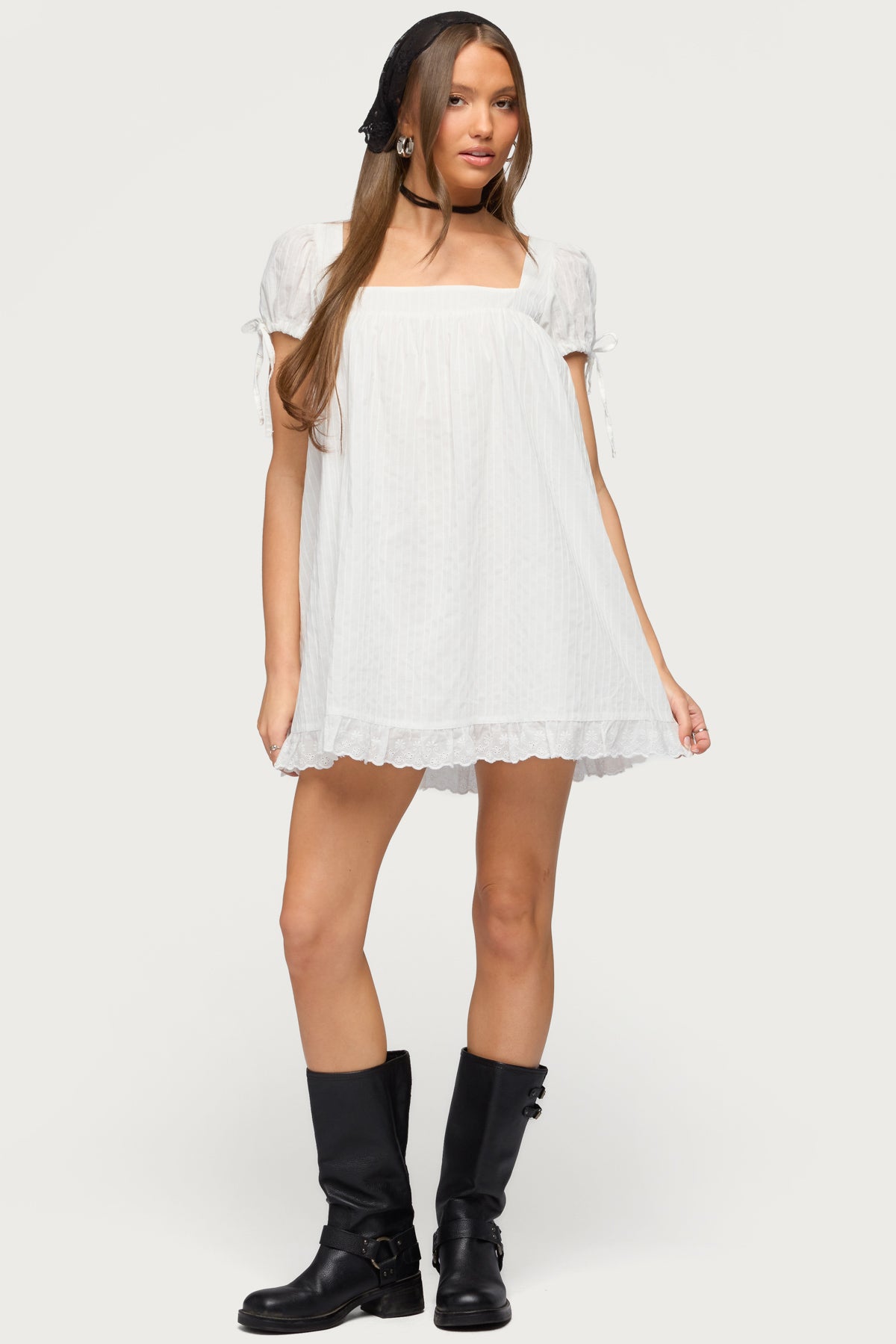 Sepid Striped Cotton Mini Dress - Image 5