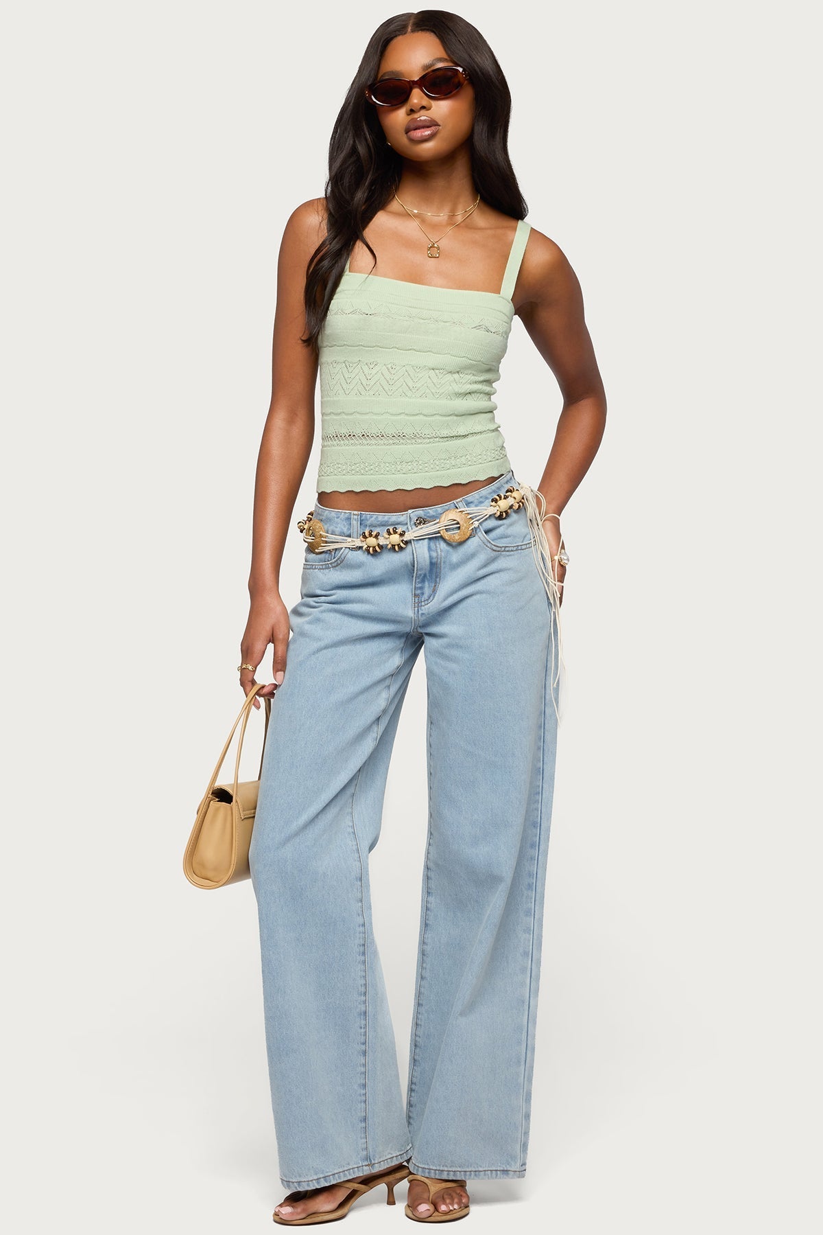 Naia Pointelle Knit Tank Top - Image 2
