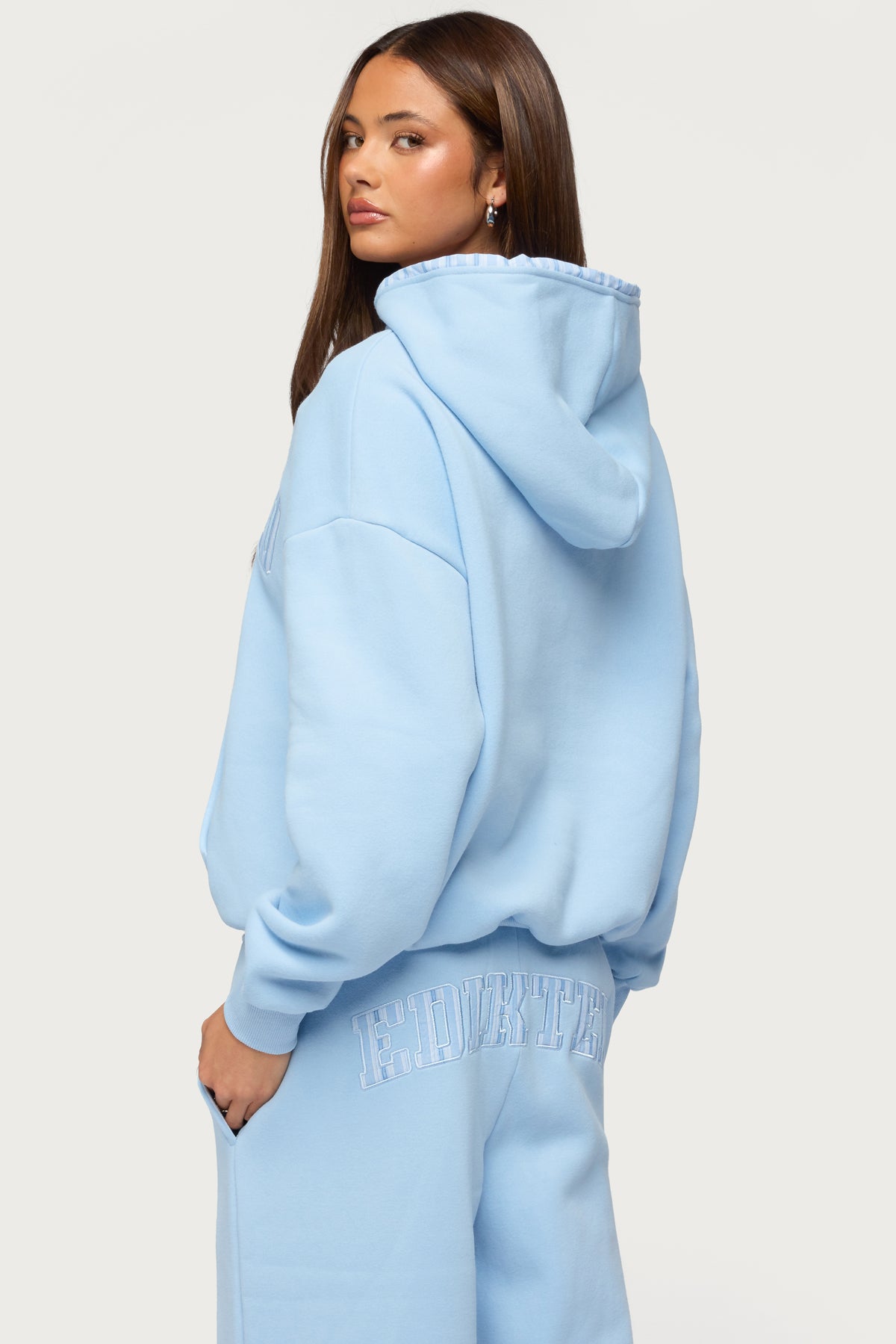 Edikted Core Stripey Oversized Hoodie - Image 5