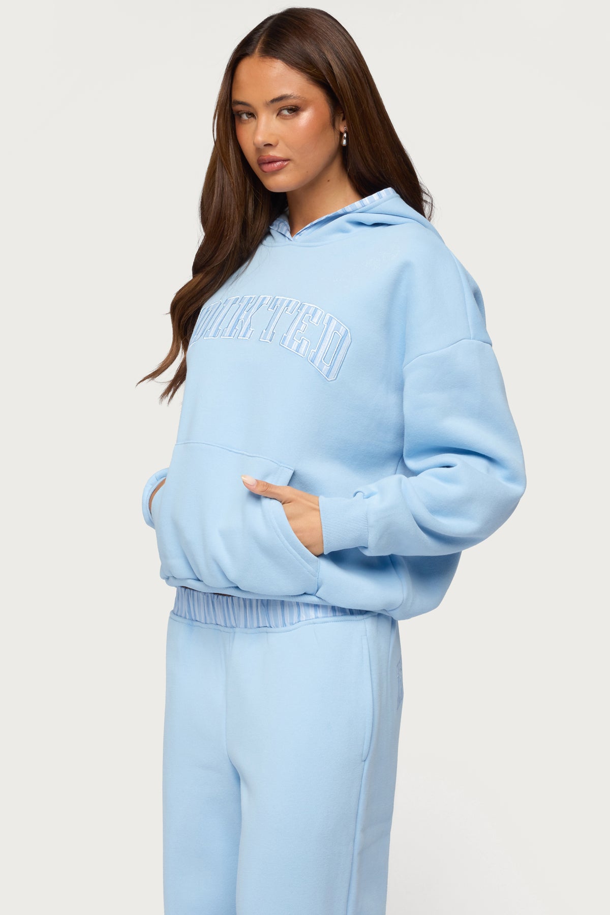 Edikted Core Stripey Oversized Hoodie - Image 3