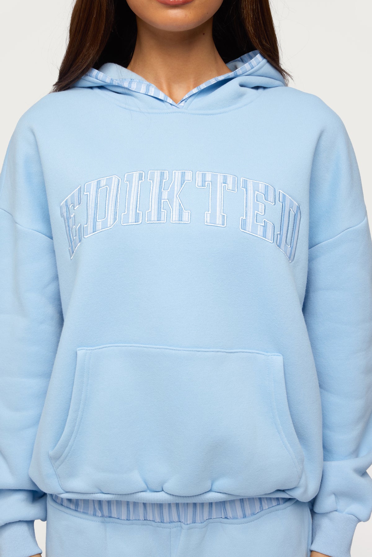 Edikted Core Stripey Oversized Hoodie - Image 2