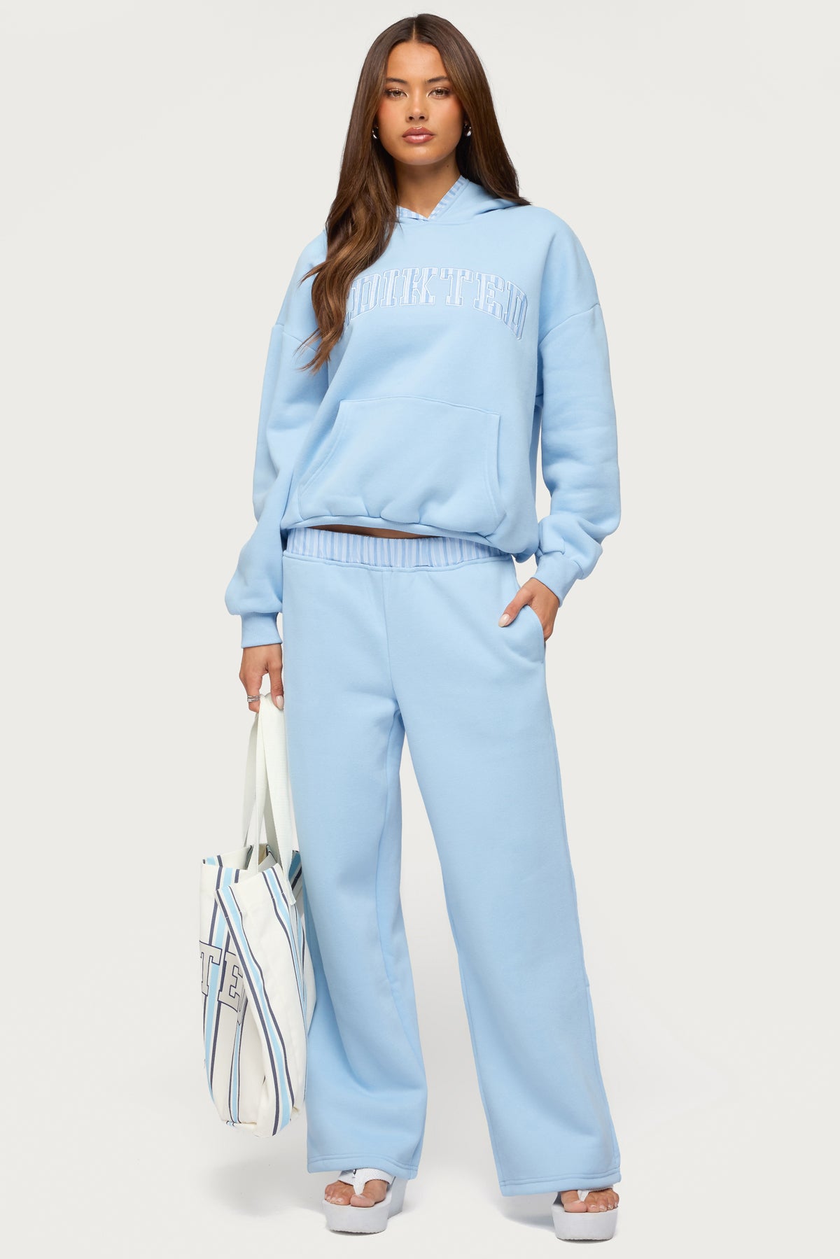 Edikted Core Stripey Oversized Hoodie - Image 6